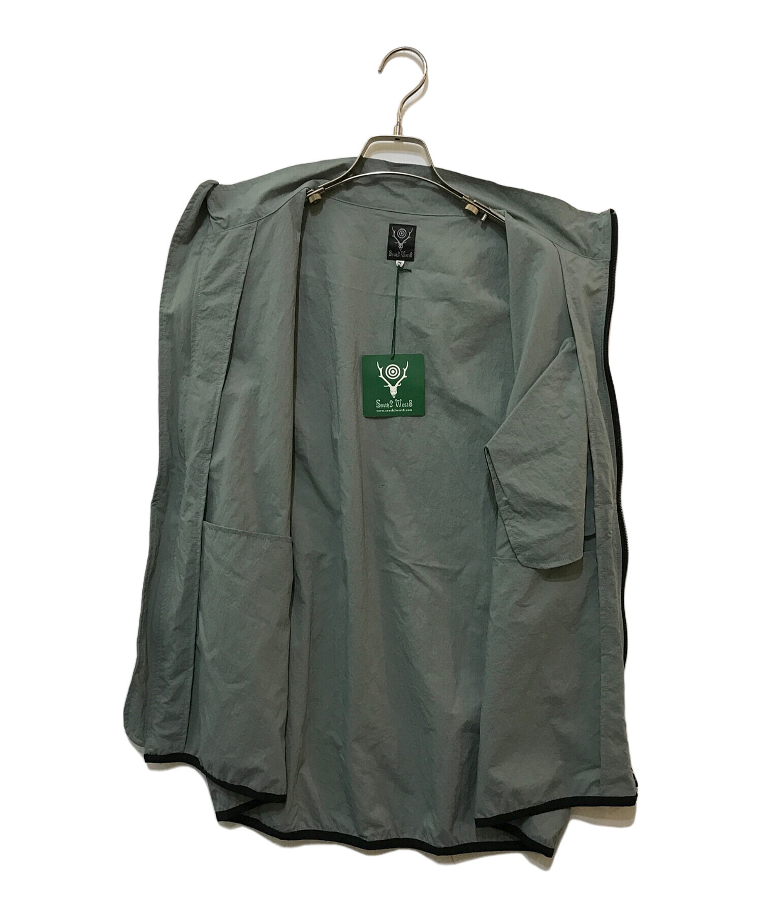 South2 West8(S2W8) × Keboz / ベスト/M/ナイロン/GRY/無地/0T1728 中古・古着通販】South2 West8 (サウスツー ウエストエイト) KEBOZ