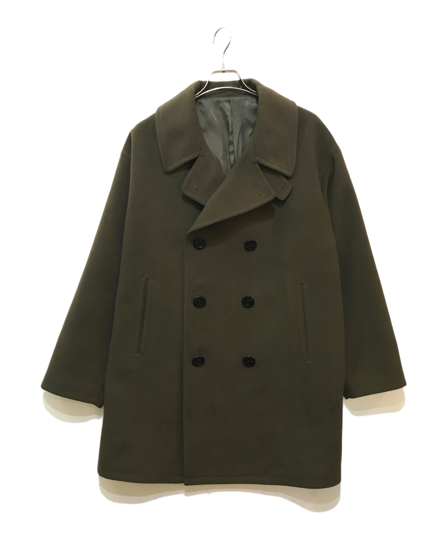 BEAMS ピーコート Sサイズ グレー 新品 ビームス ピーコート ウール