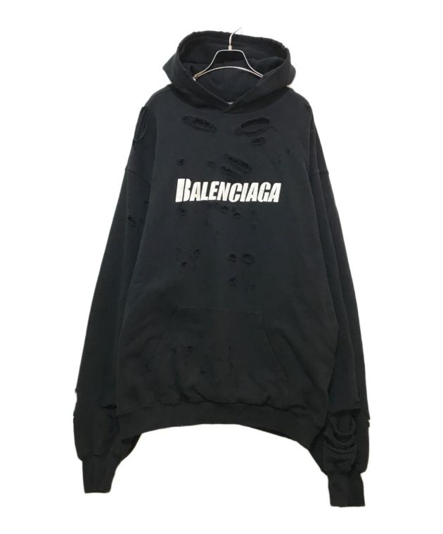 中古・古着通販】BALENCIAGA (バレンシアガ) Caps Destroyed Hoodie