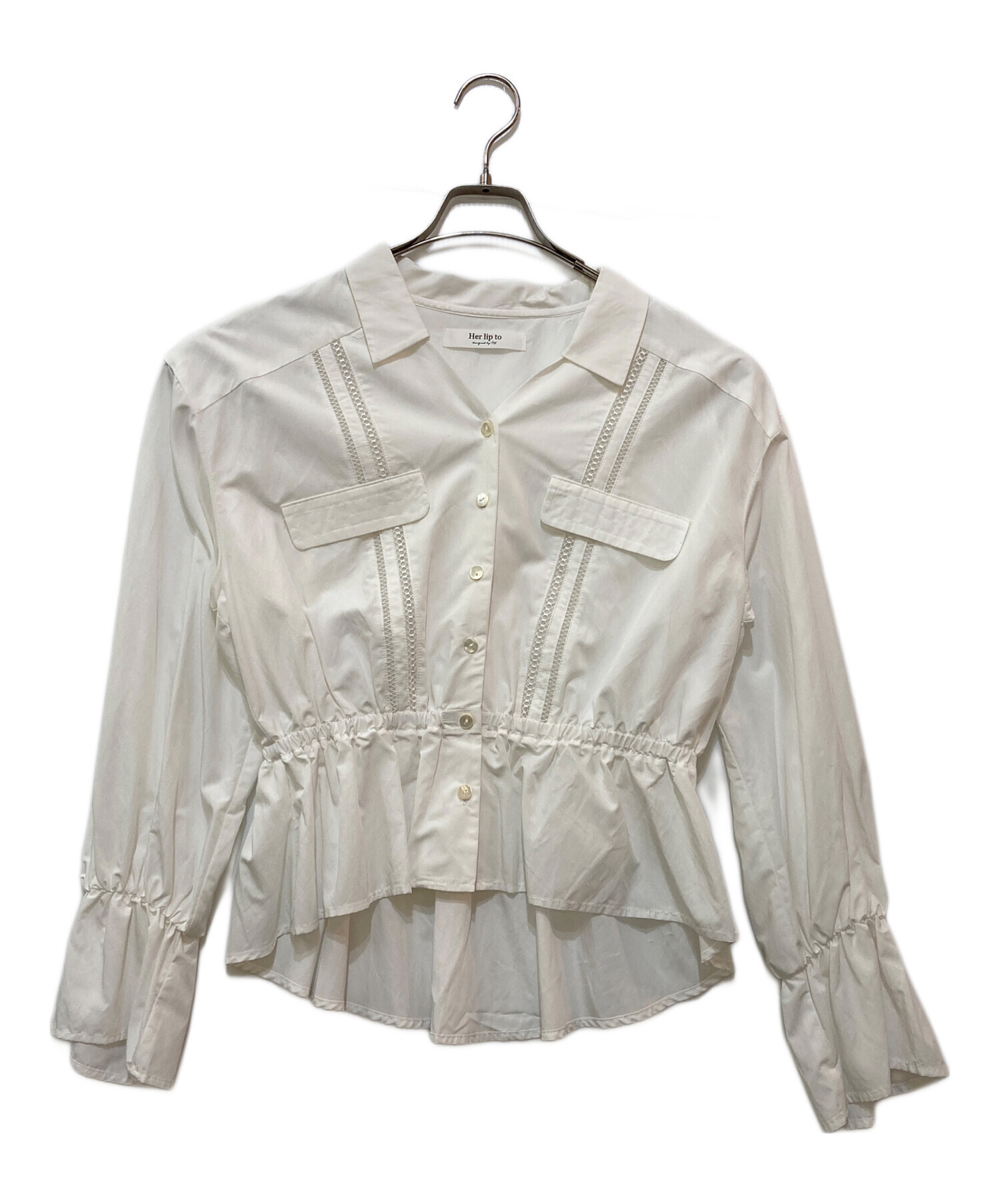 中古・古着通販】HER LIP TO (ハーリップトゥ) Lace Trimming Cotton  