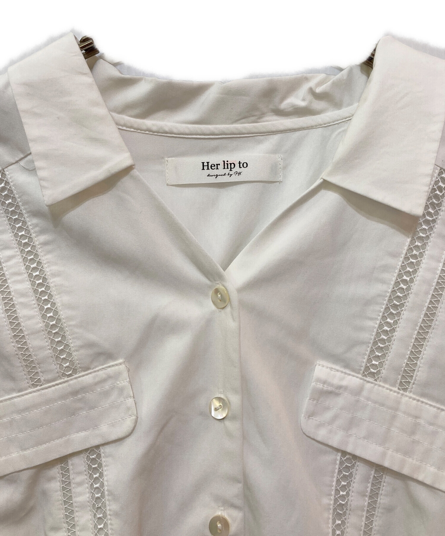 中古・古着通販】HER LIP TO (ハーリップトゥ) Lace Trimming Cotton 