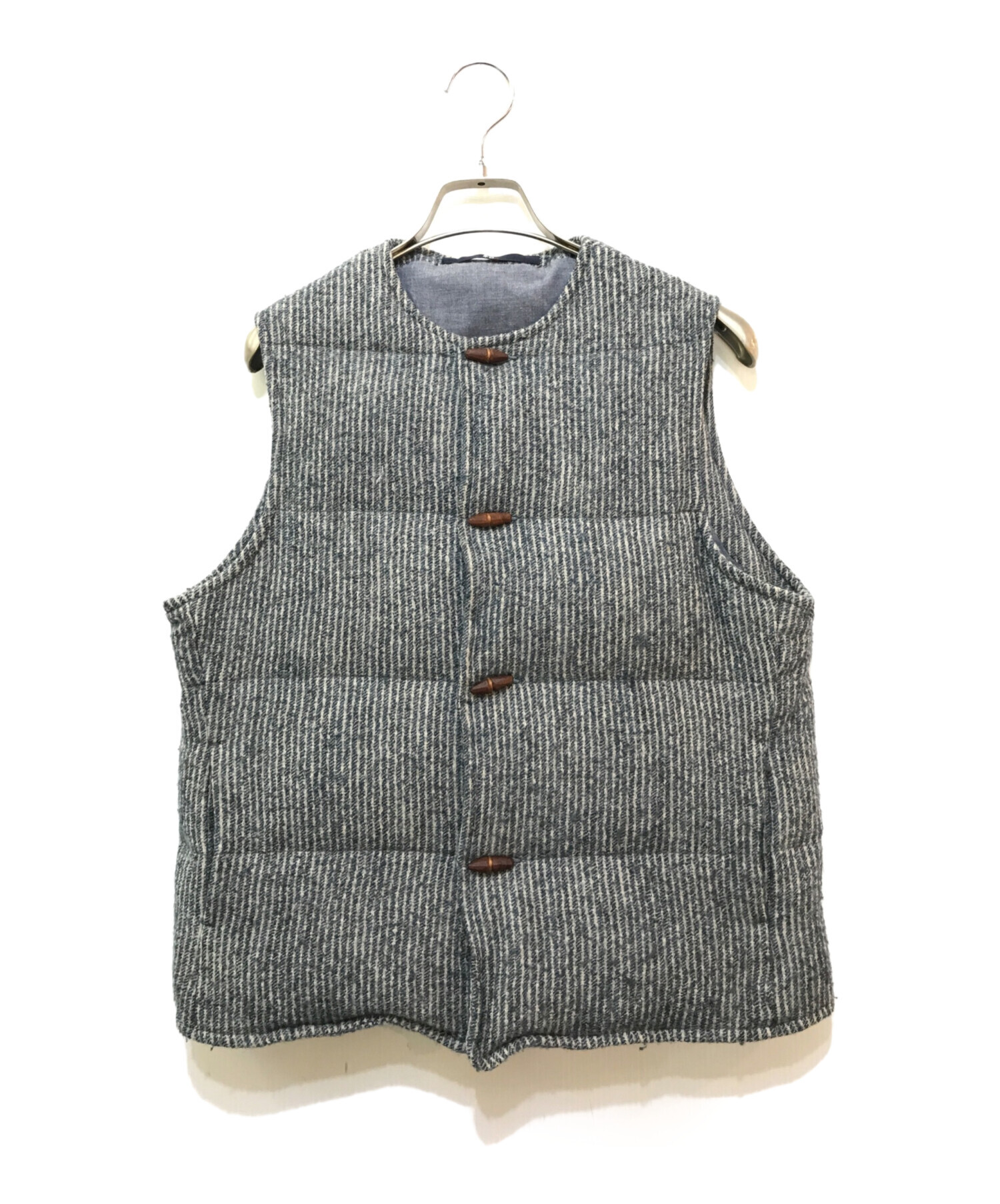 サイズ2 　45R　ダウンベスト 45R 45rpm 染めコットンダウンベスト 紺2 【レディース】 : プレイフル