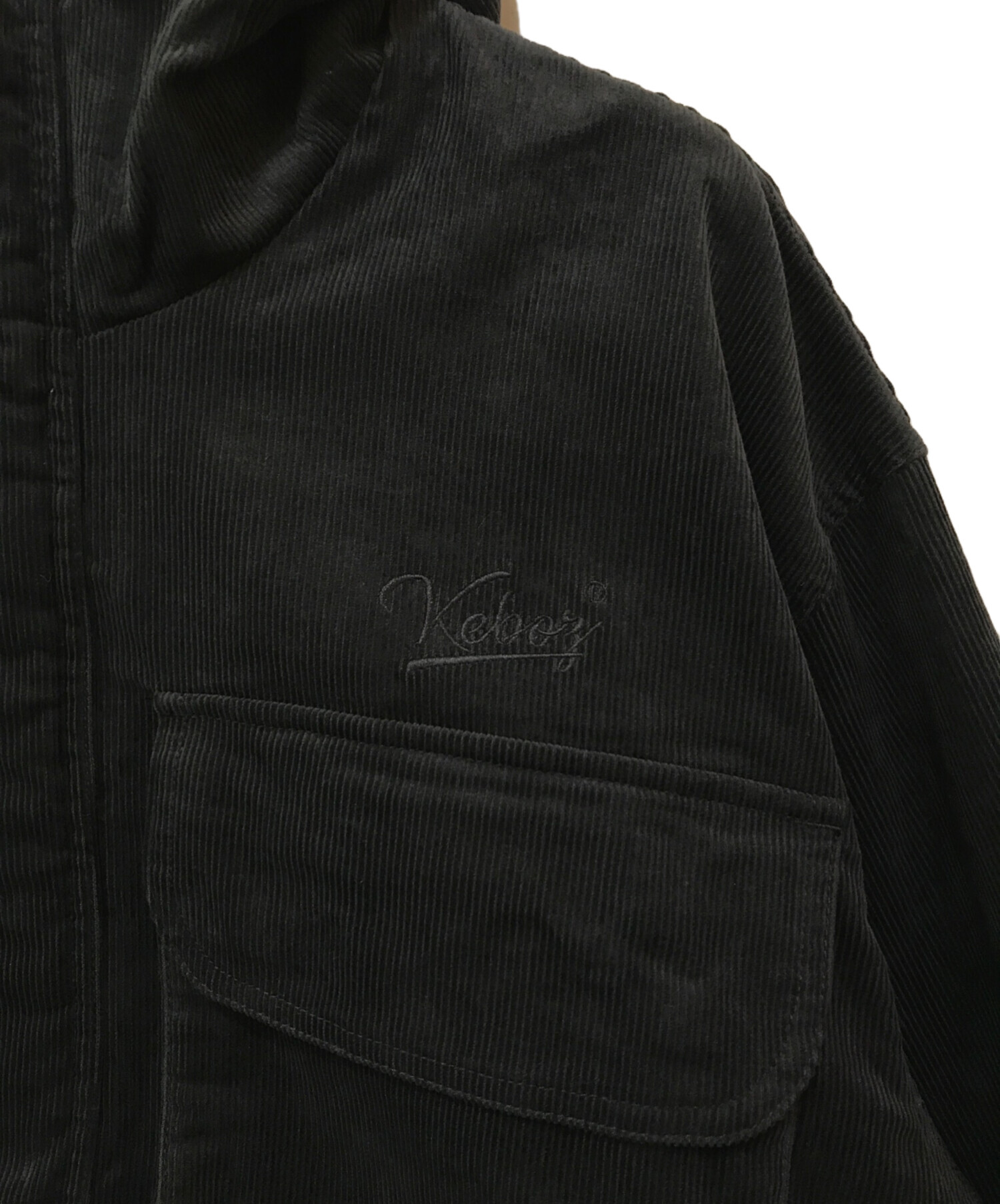 中古・古着通販】KEBOZ (ケボズ) CORDUROY HOODIE JACKET グレー 