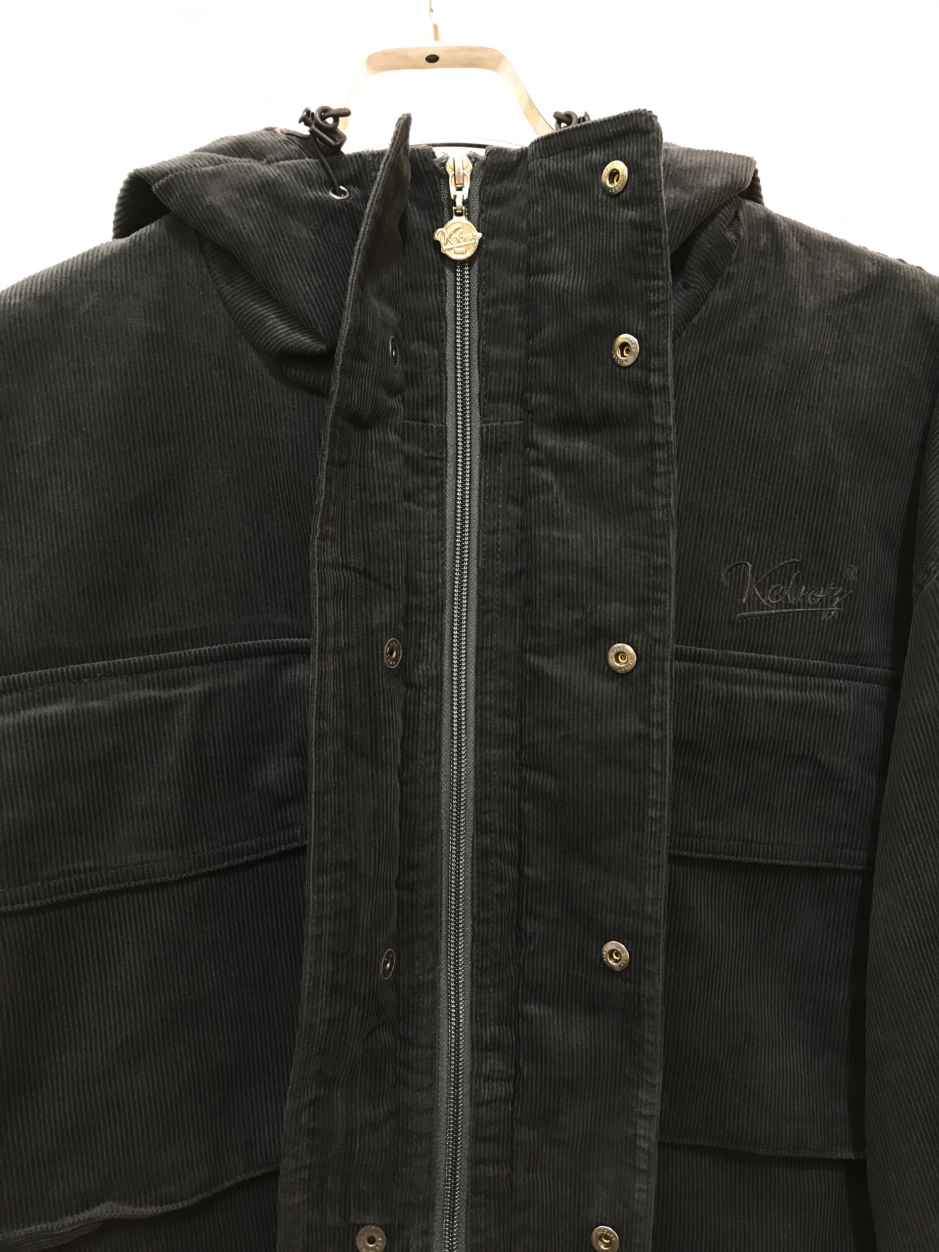 中古・古着通販】KEBOZ (ケボズ) CORDUROY HOODIE JACKET グレー 