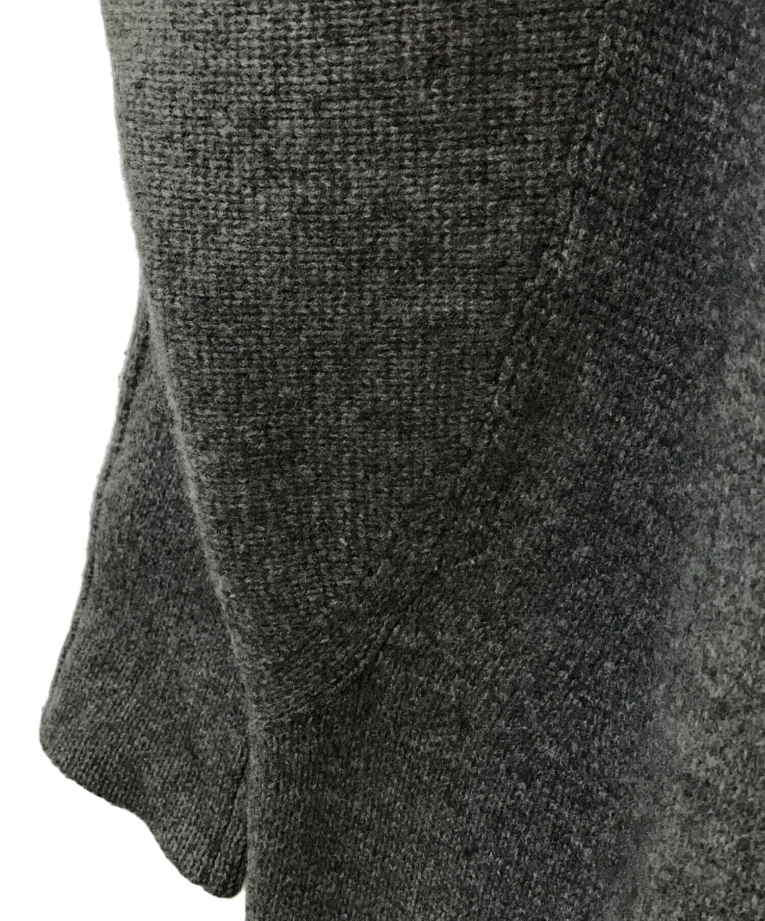 Drawer ドゥロワー ギャザースリーブプルオーバーニット　ラメ　グレー系　2 中古・古着通販】DRAWER (ドゥロワー) ミラノ編み9Gオーバーニット