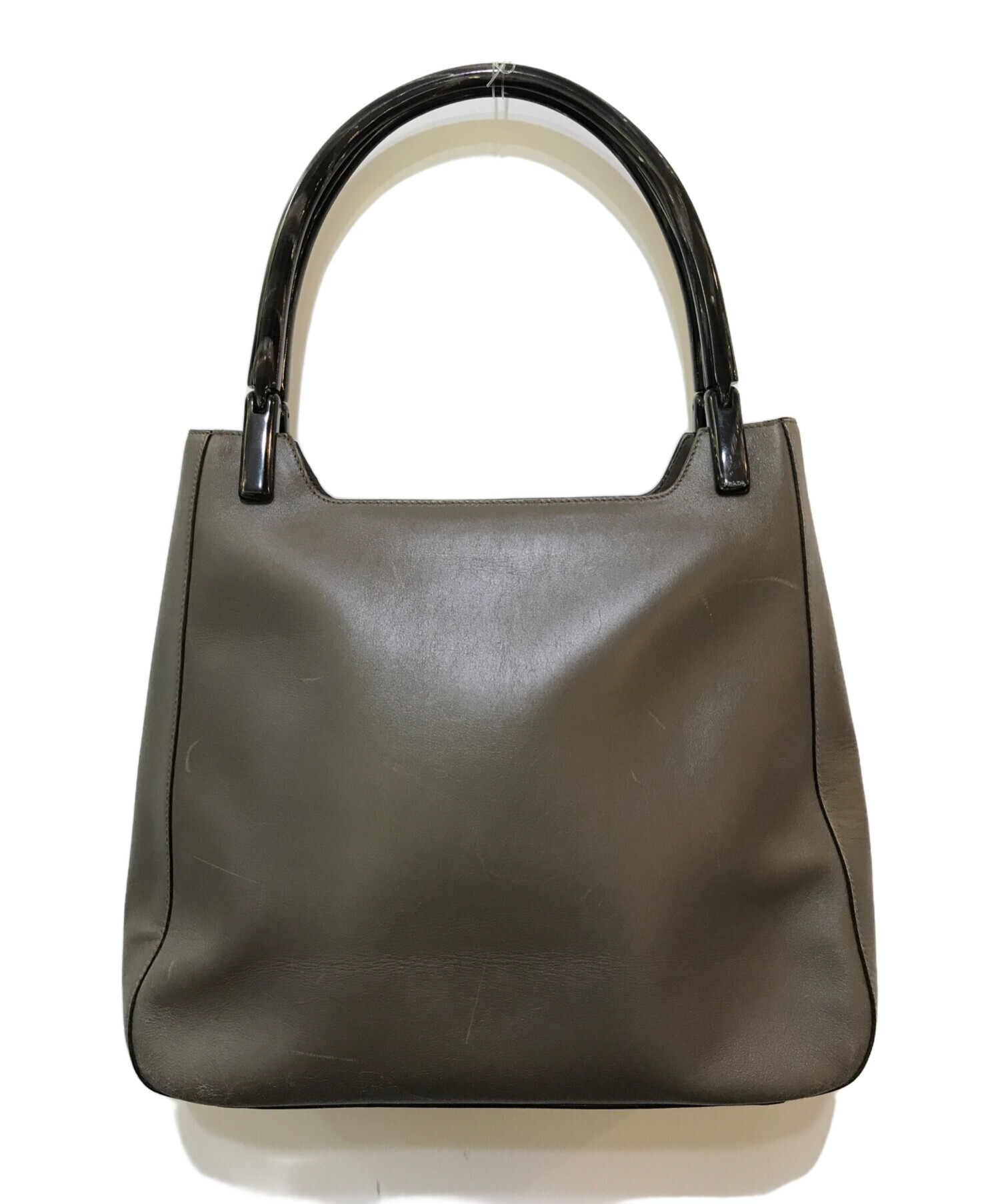 中古・古着通販】PRADA (プラダ) レザートートバッグ グレー｜ブランド 