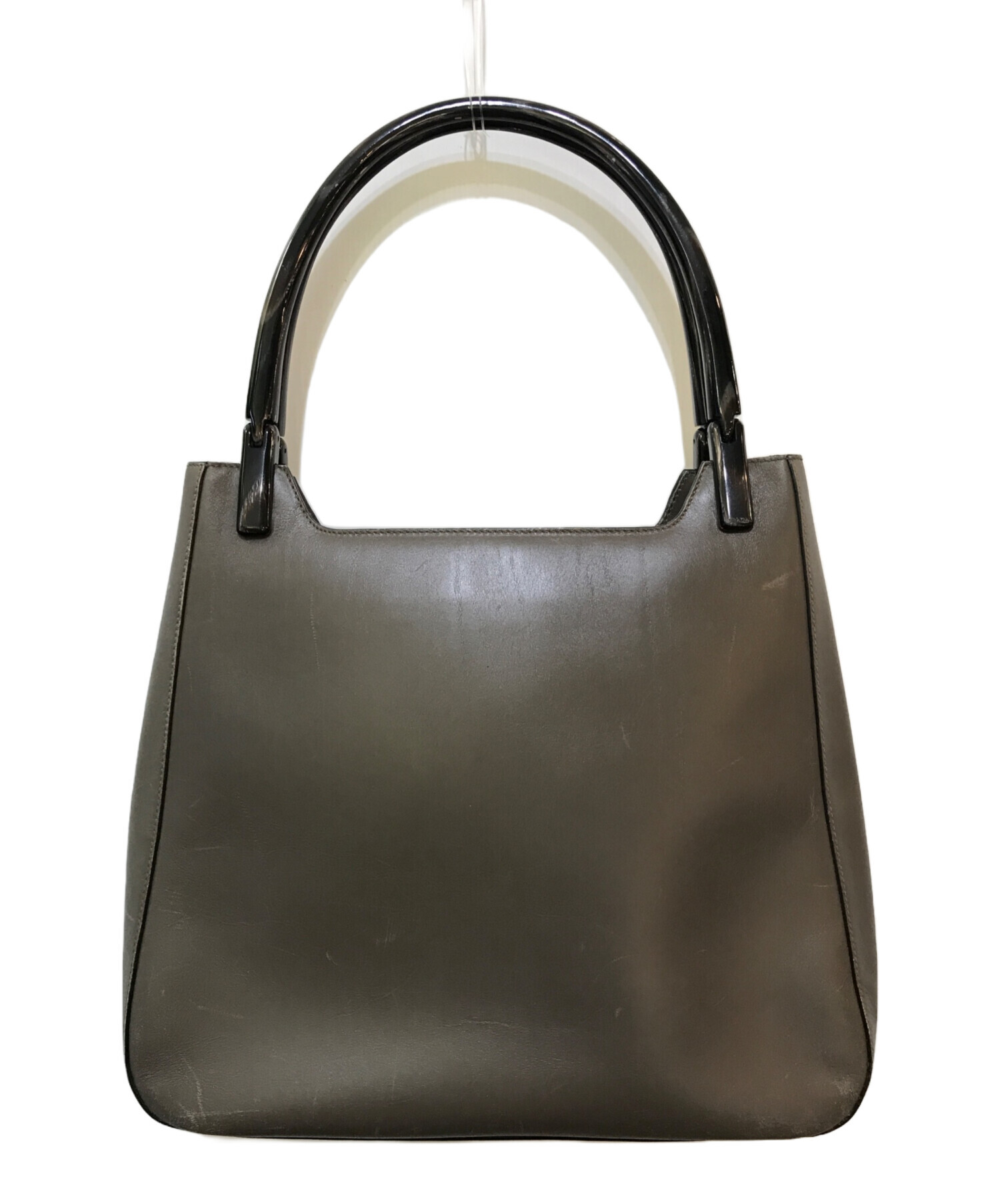 中古・古着通販】PRADA (プラダ) レザートートバッグ グレー｜ブランド 