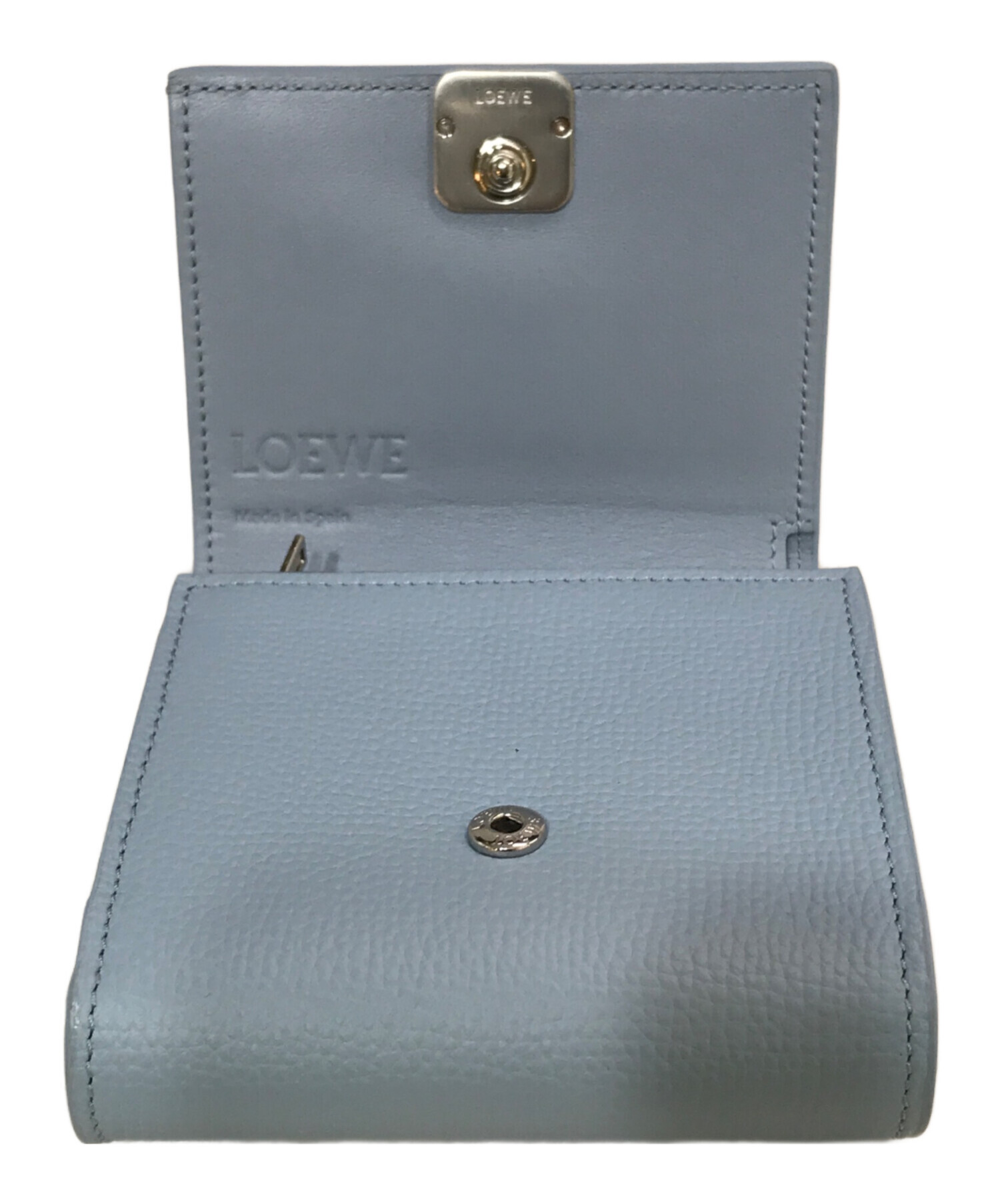 中古・古着通販】LOEWE (ロエベ) コンパクトフラップウォレット ブルー