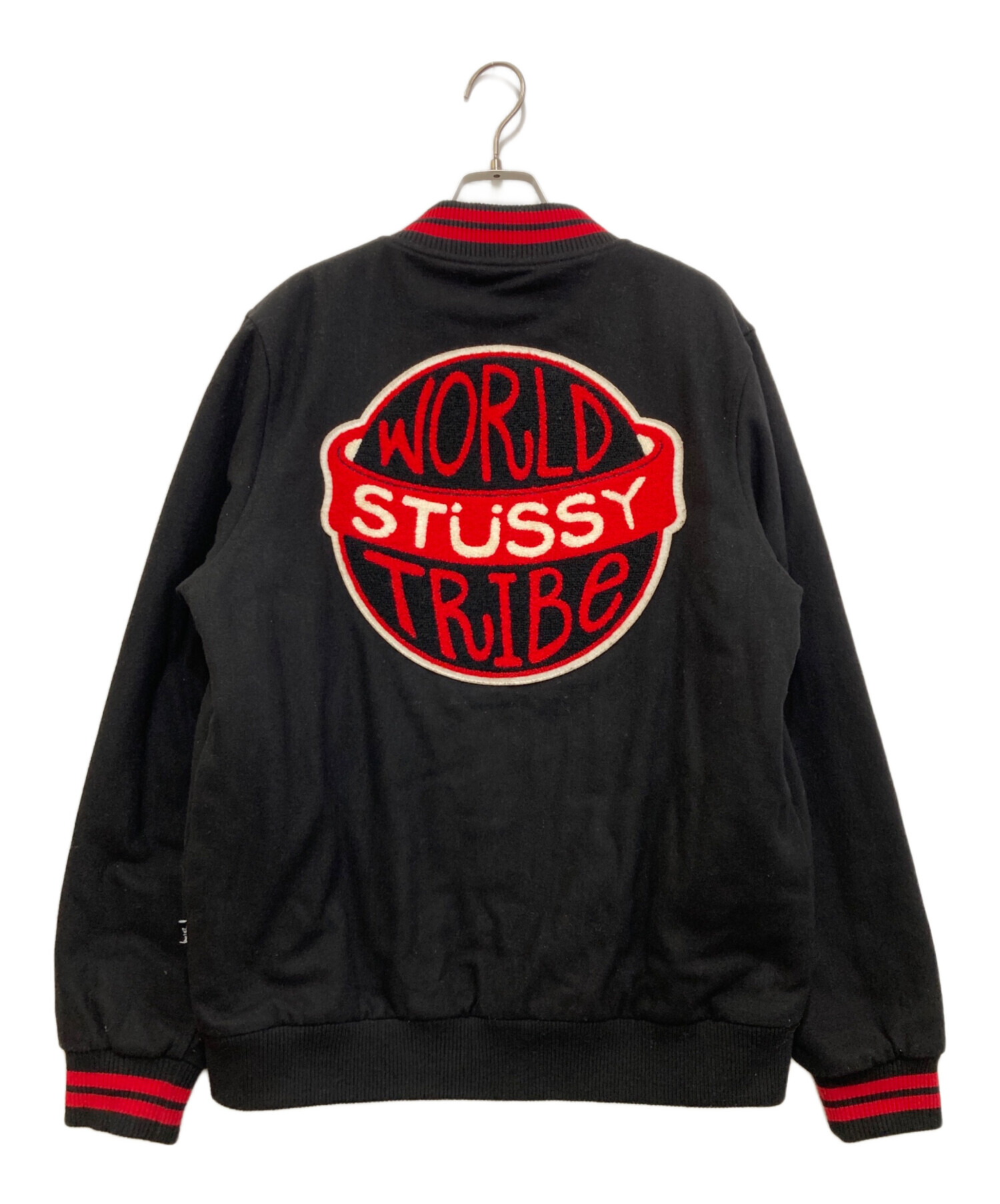 中古・古着通販】stussy (ステューシー) Wool Varsity Jacket ブラック