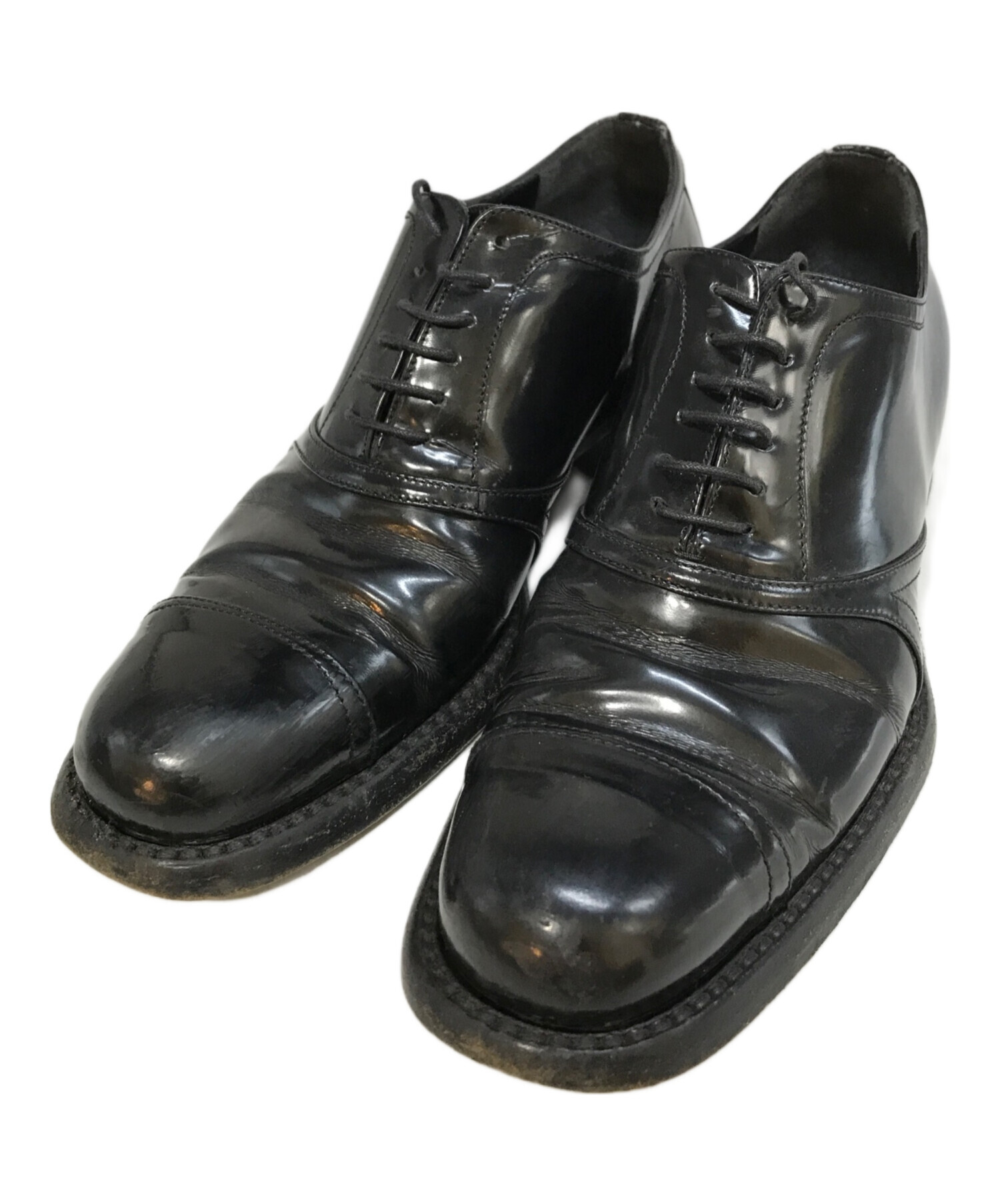 中古・古着通販】PRADA (プラダ) ドレスシューズ ブラック サイズ:361 