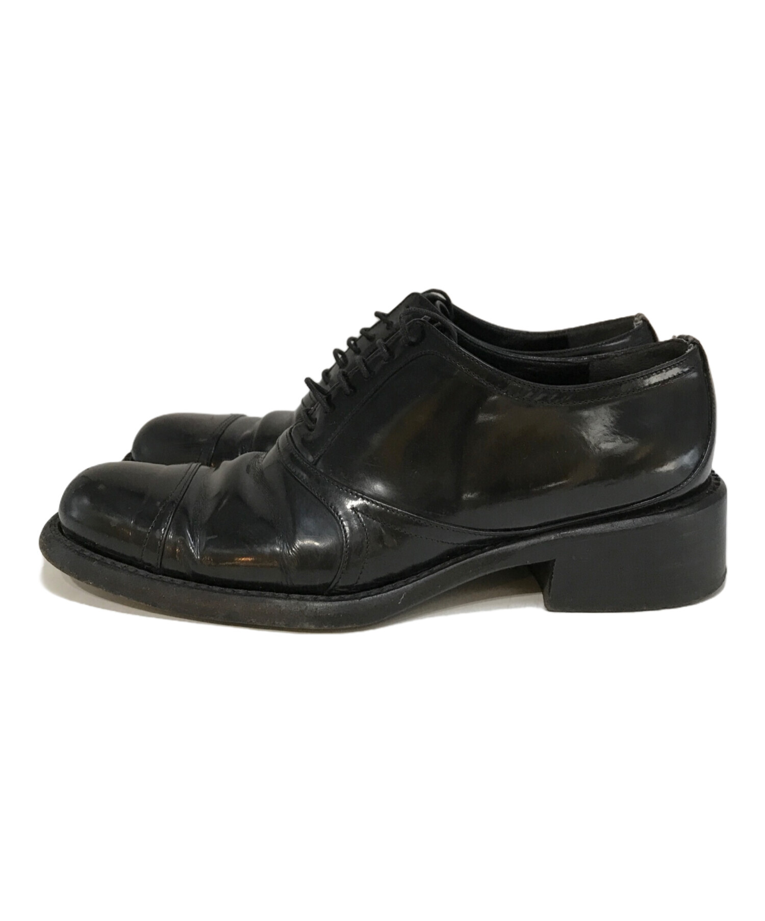中古・古着通販】PRADA (プラダ) ドレスシューズ ブラック サイズ:361 