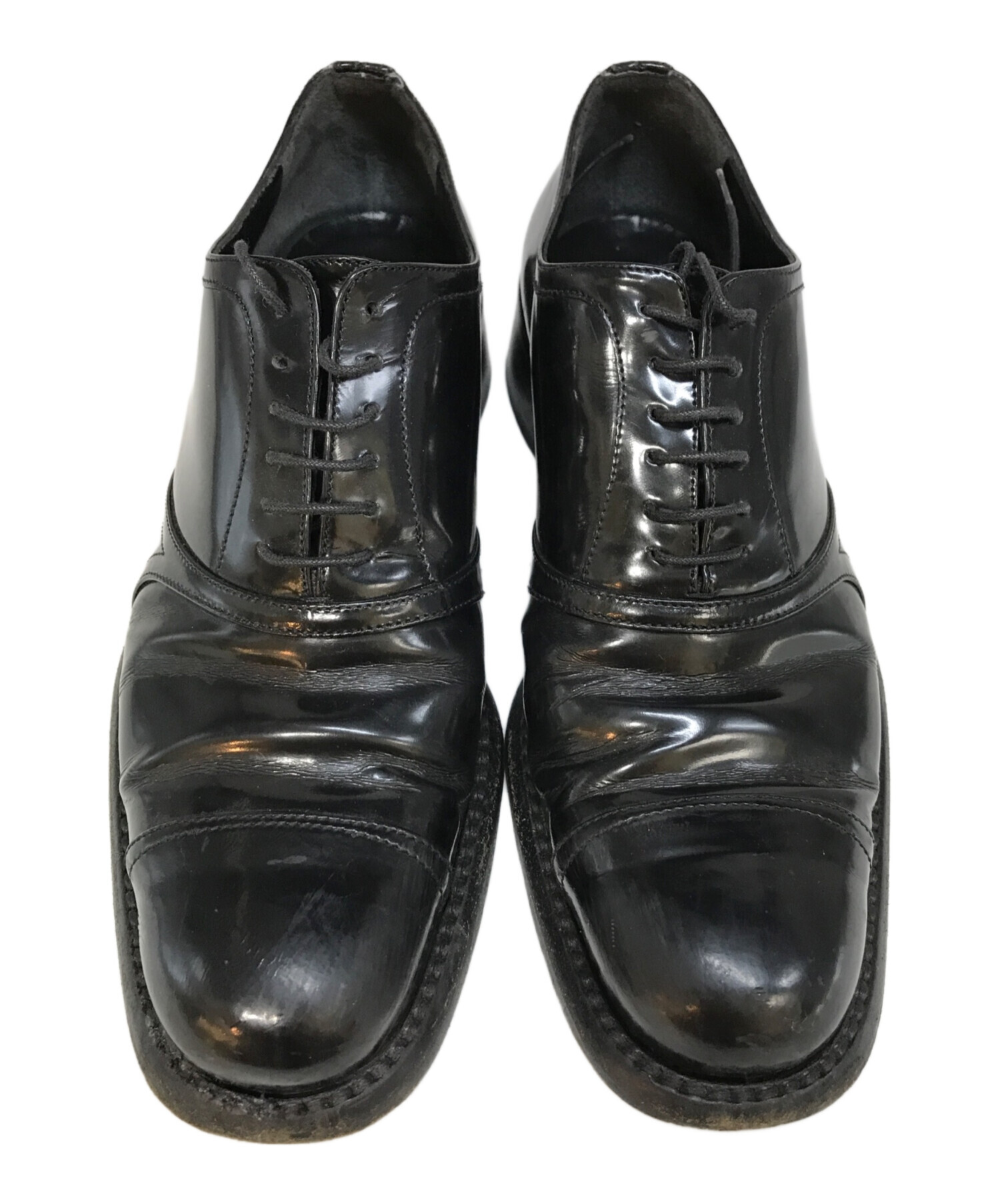 中古・古着通販】PRADA (プラダ) ドレスシューズ ブラック サイズ:361 