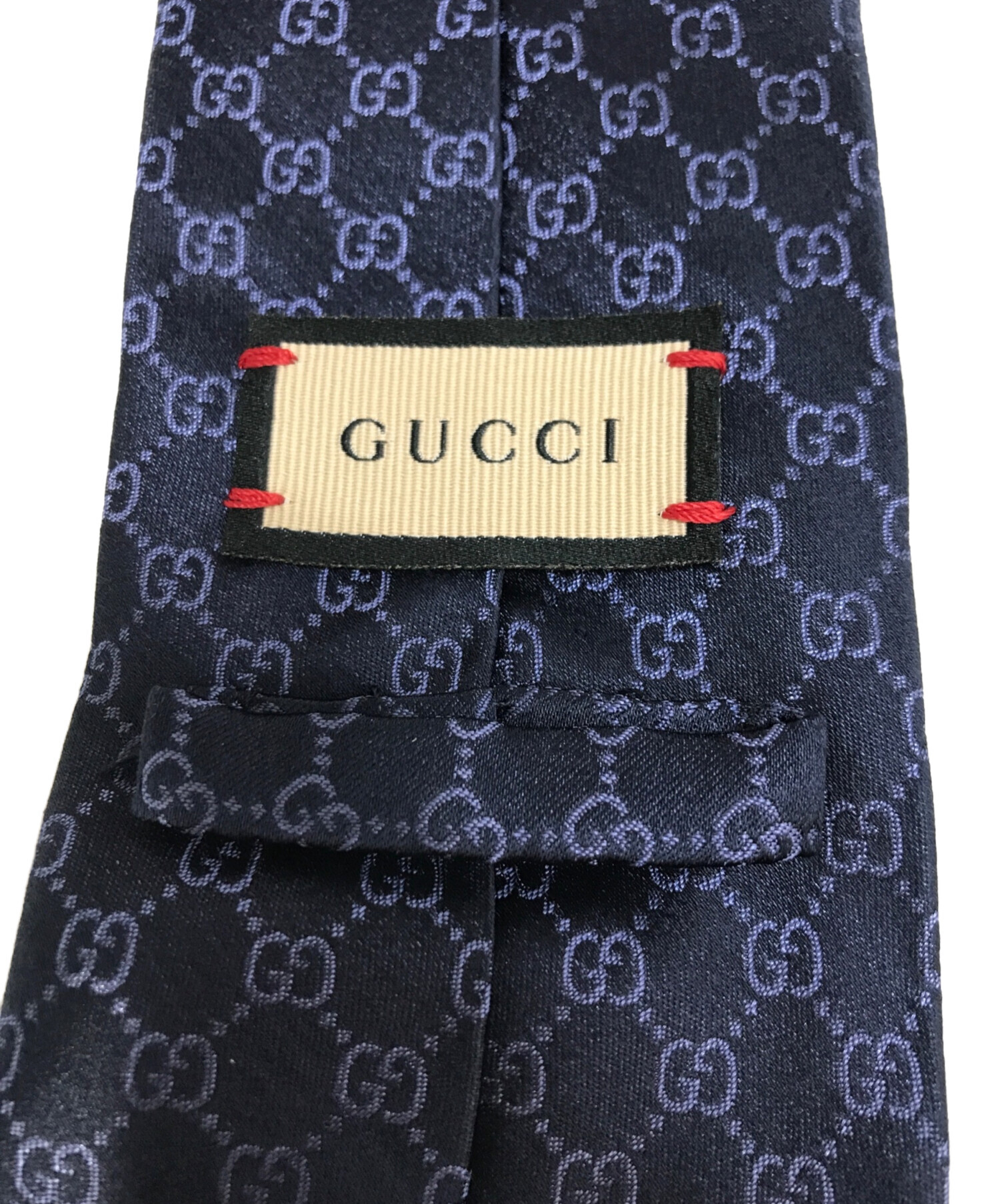 中古・古着通販】GUCCI (グッチ) GG柄ネクタイ ネイビー サイズ 