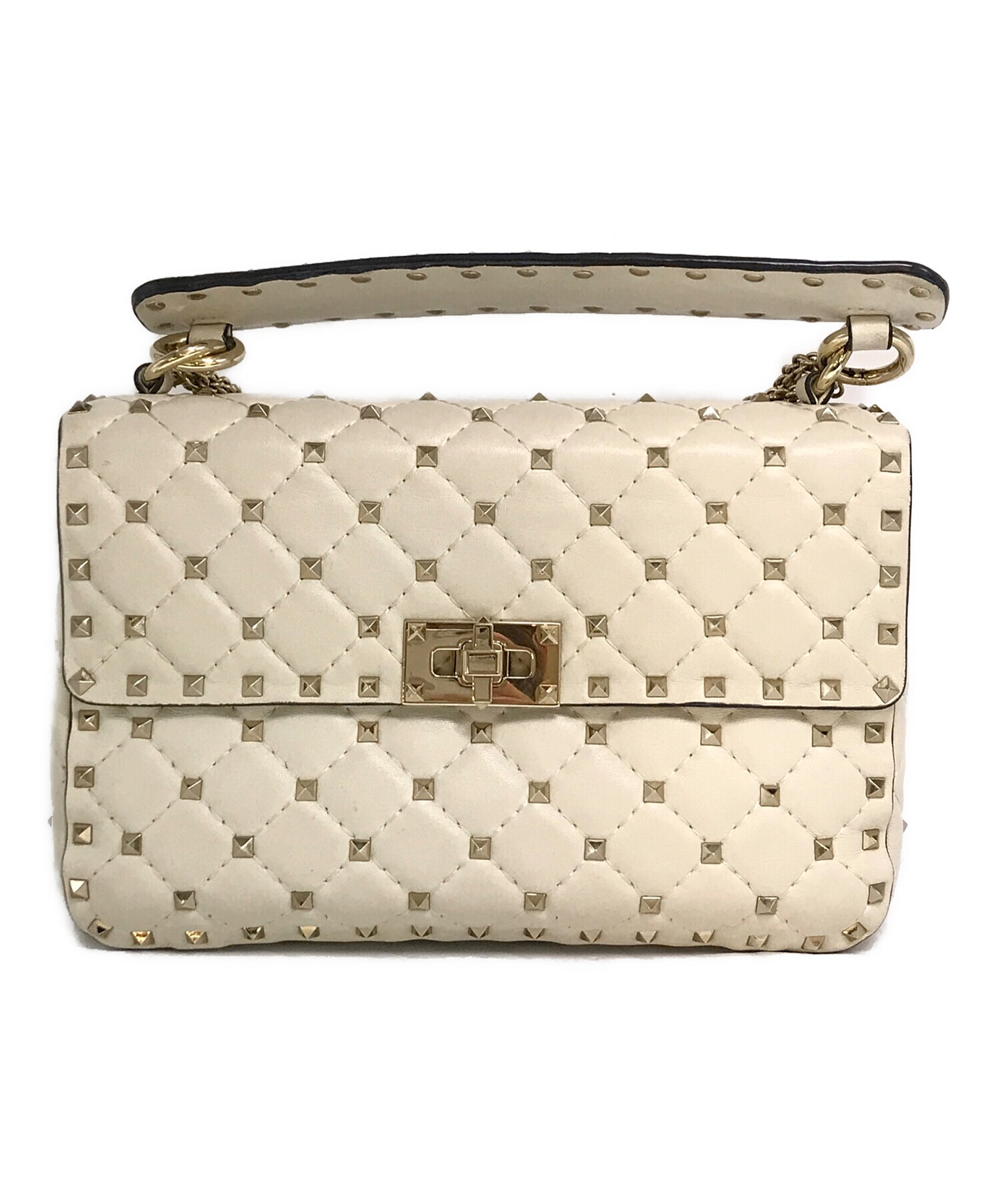 VALENTINO ロックスタッズ ショルダーバッグ 2WAY ホワイト