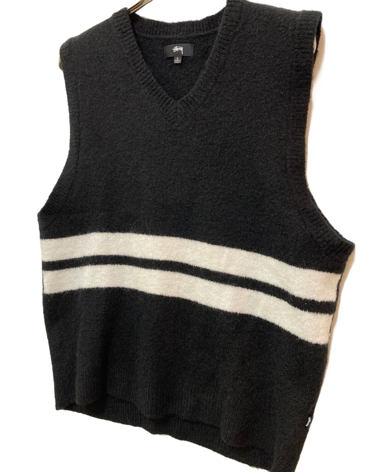 stussy vネックベスト 中古・古着通販】stussy (ステューシー) BRUSHED 