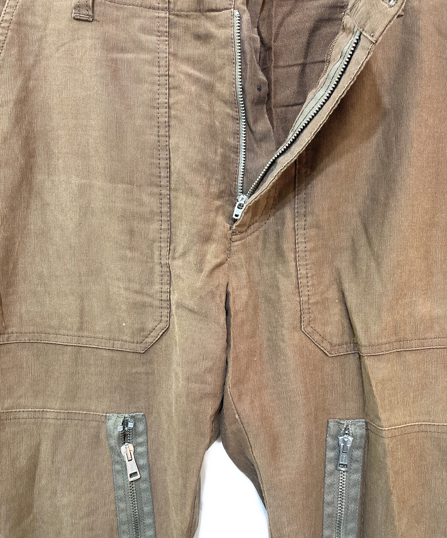 中古・古着通販】MONCLER (モンクレール) ジップデザインコーデュロイ 
