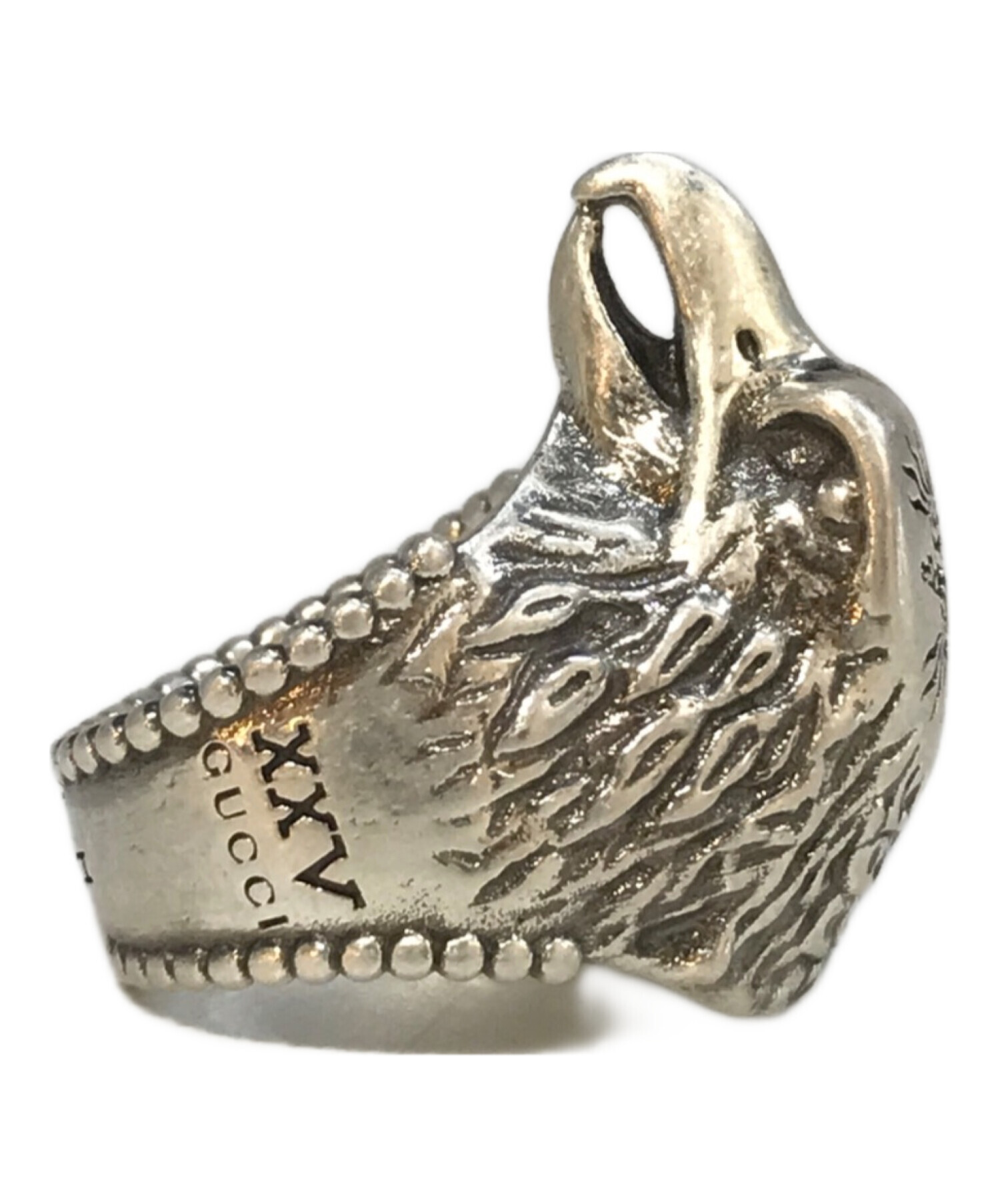 中古・古着通販】GUCCI (グッチ) ANGER FOREST EAGLE HEAD リング 