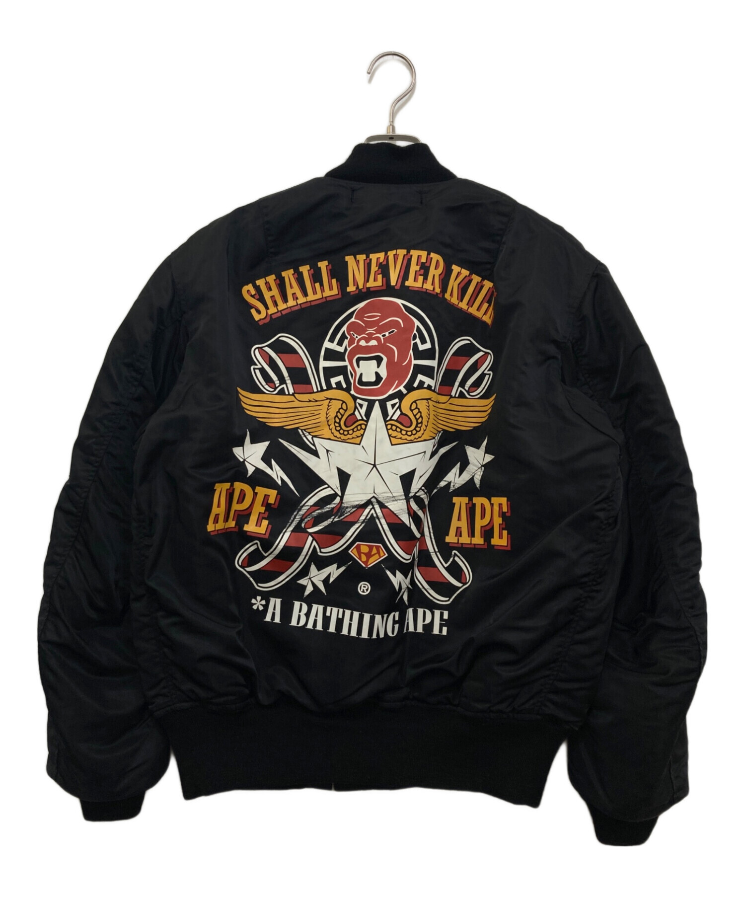 本日終了エイプ　A BATHING APE MA-1 フライトジャケット 未使用 A BATHING APE MA-1 フライトジャケット 9/15まで A BATHING APE