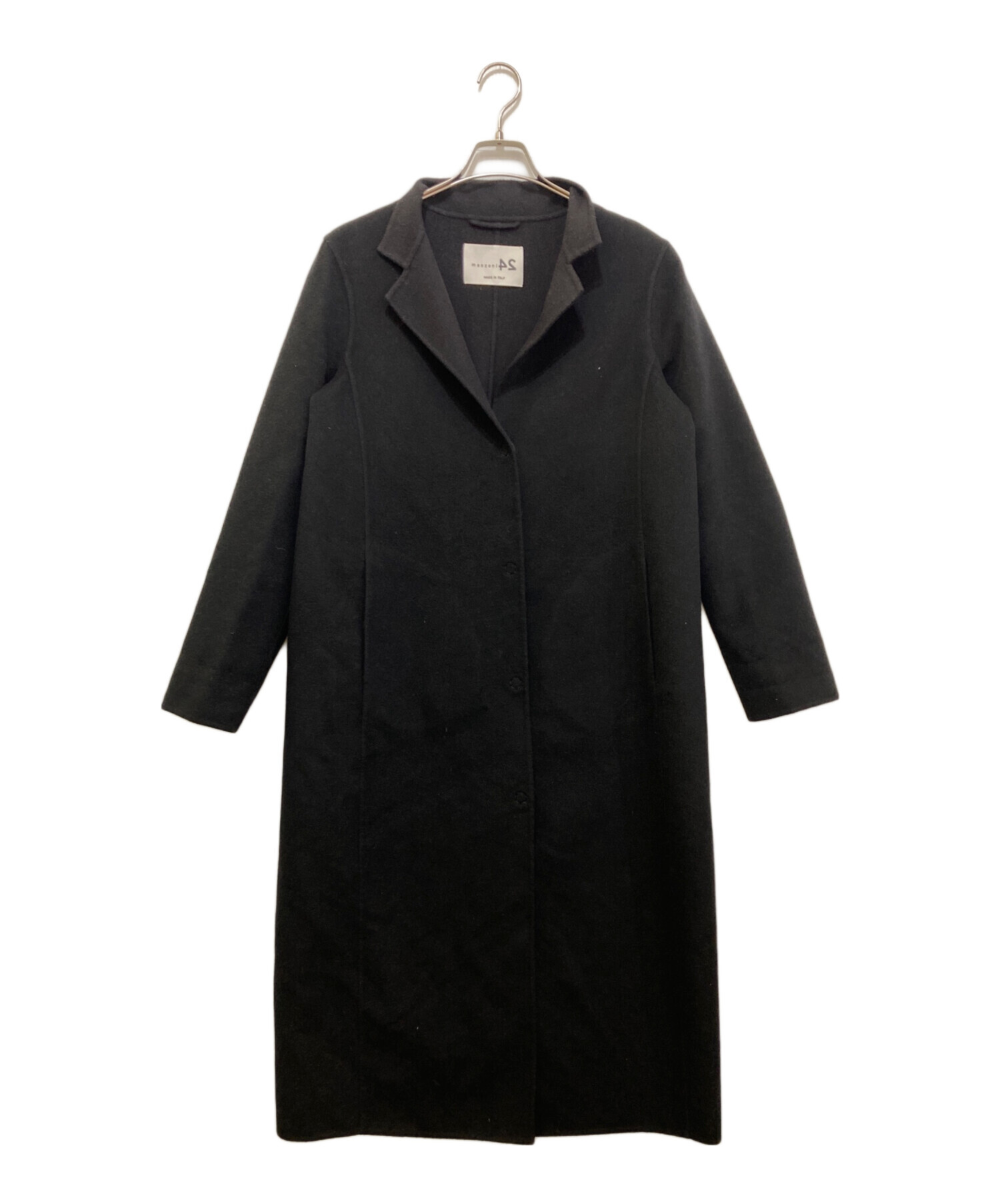 中古・古着通販】manzoni24 (マンゾーニ24) カシミヤ混コート ネイビー