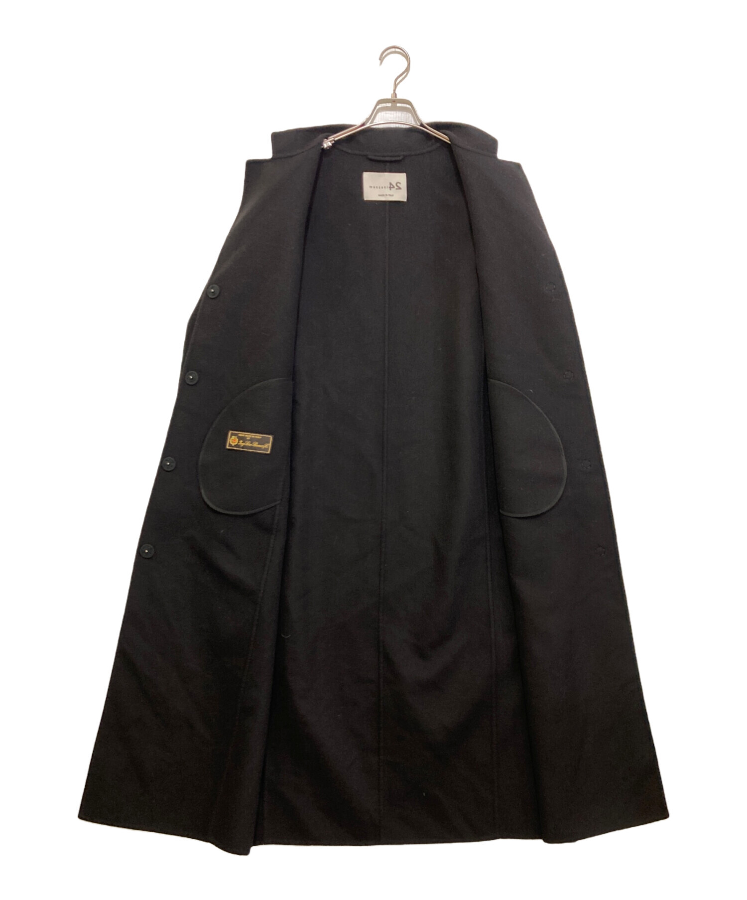 中古・古着通販】manzoni24 (マンゾーニ24) カシミヤ混コート ネイビー