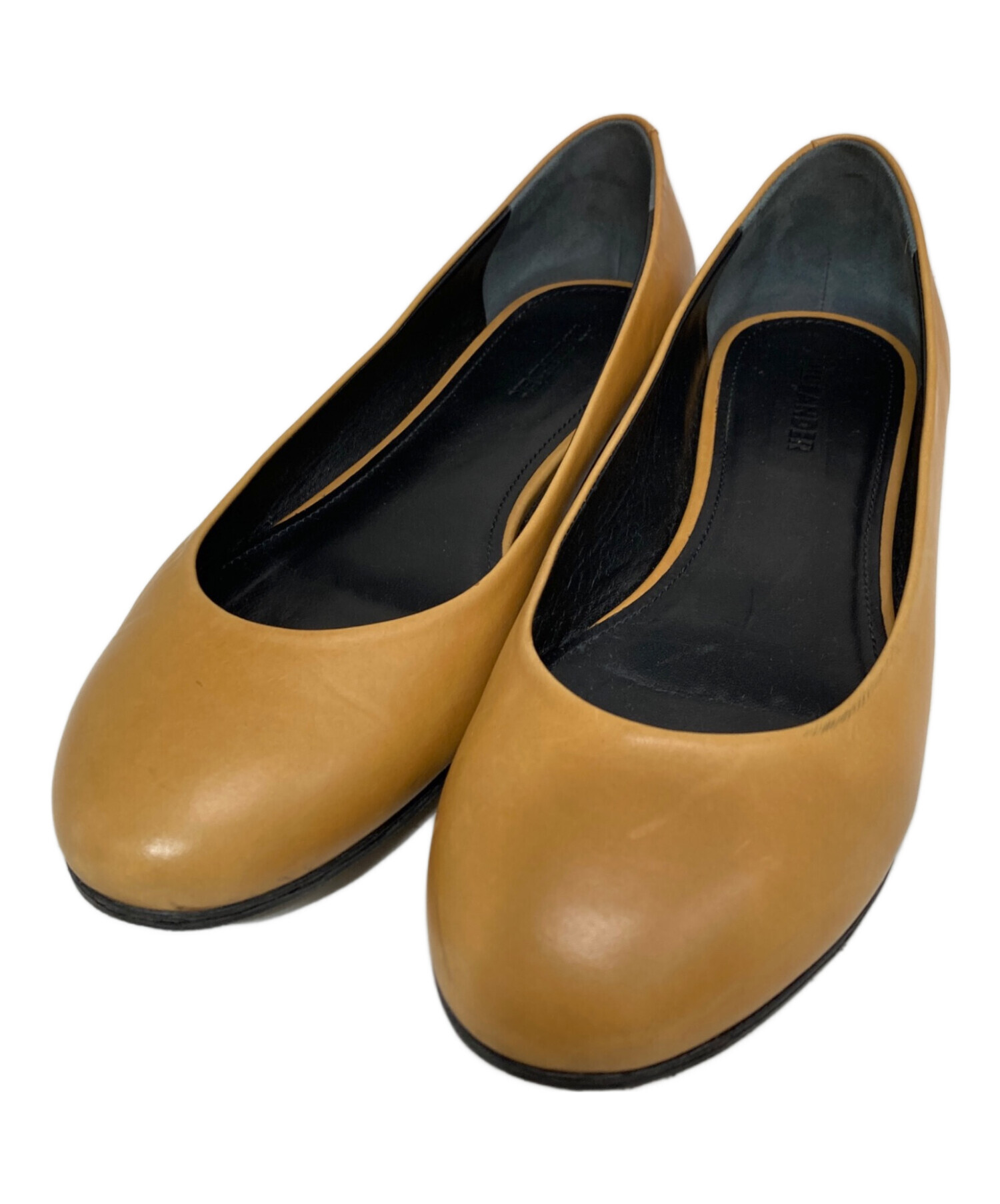ジルサンダー　フラットシューズ38 中古・古着通販】JIL SANDER (ジルサンダー) レザーフラットシューズ