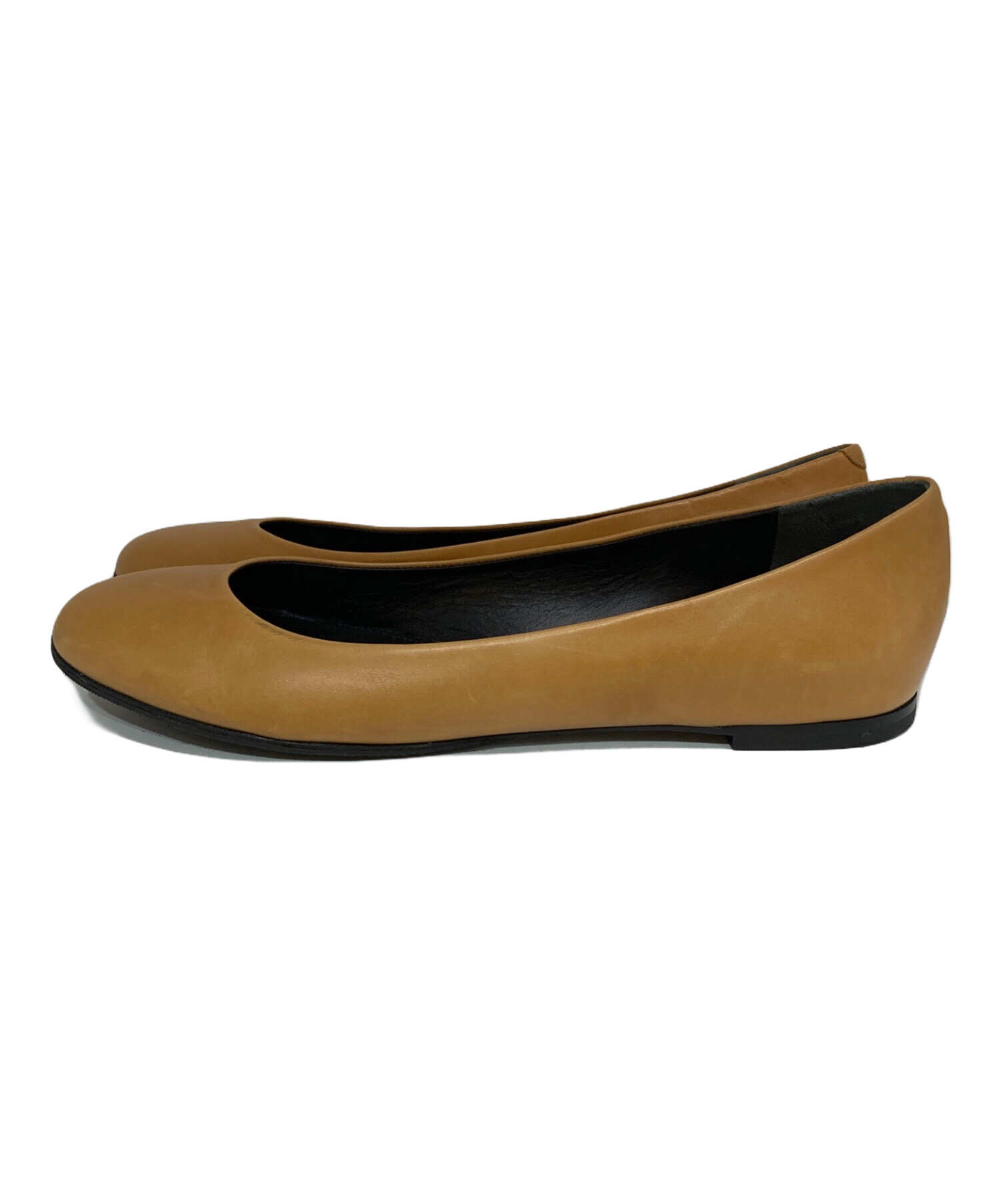 ジルサンダー　フラットシューズ38 中古・古着通販】JIL SANDER (ジルサンダー) レザーフラットシューズ