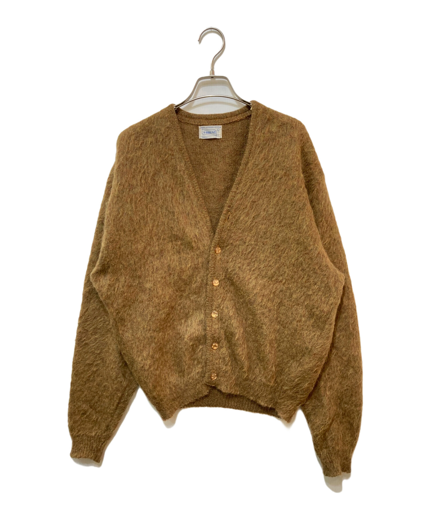 値下　BRENT ブラウン モヘア カーディガン 中古・古着通販】BRENT (ブレント) ウールモヘアカーディガン ブラウン