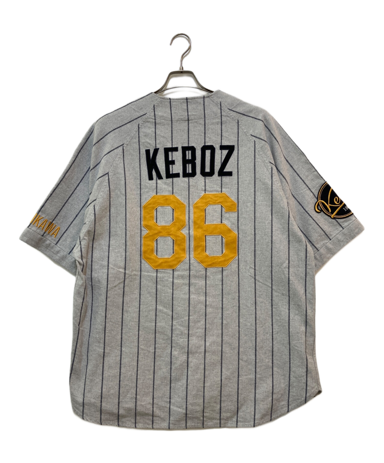 中古・古着通販】KEBOZ (ケボズ) ベースボールシャツ グレー サイズ:L