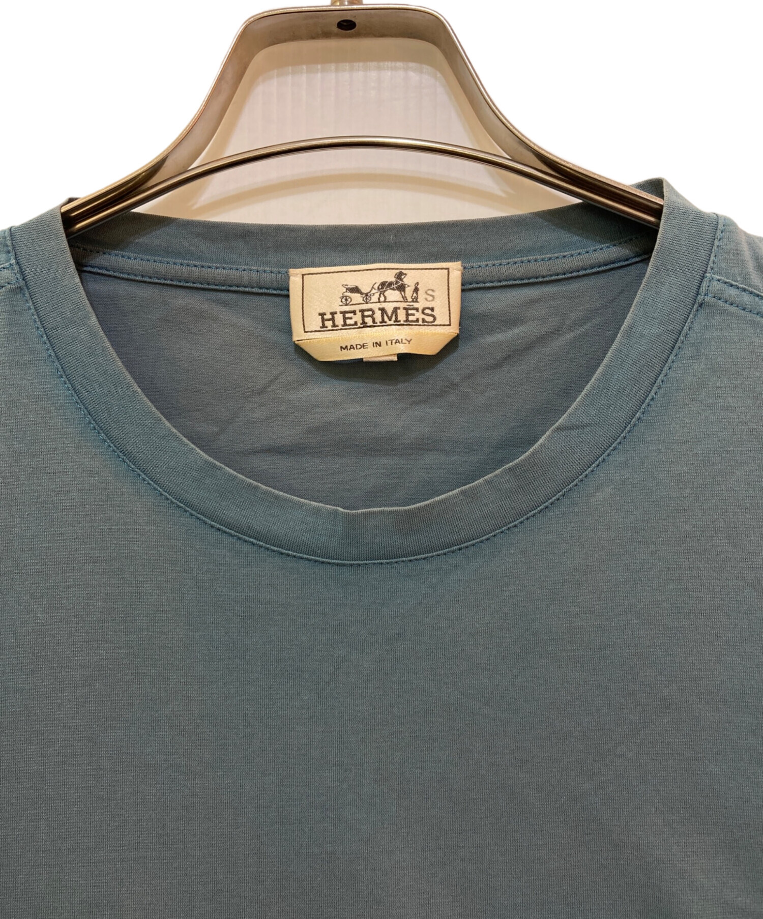 中古・古着通販】HERMES (エルメス) ポケットTシャツ ネイビー サイズ 
