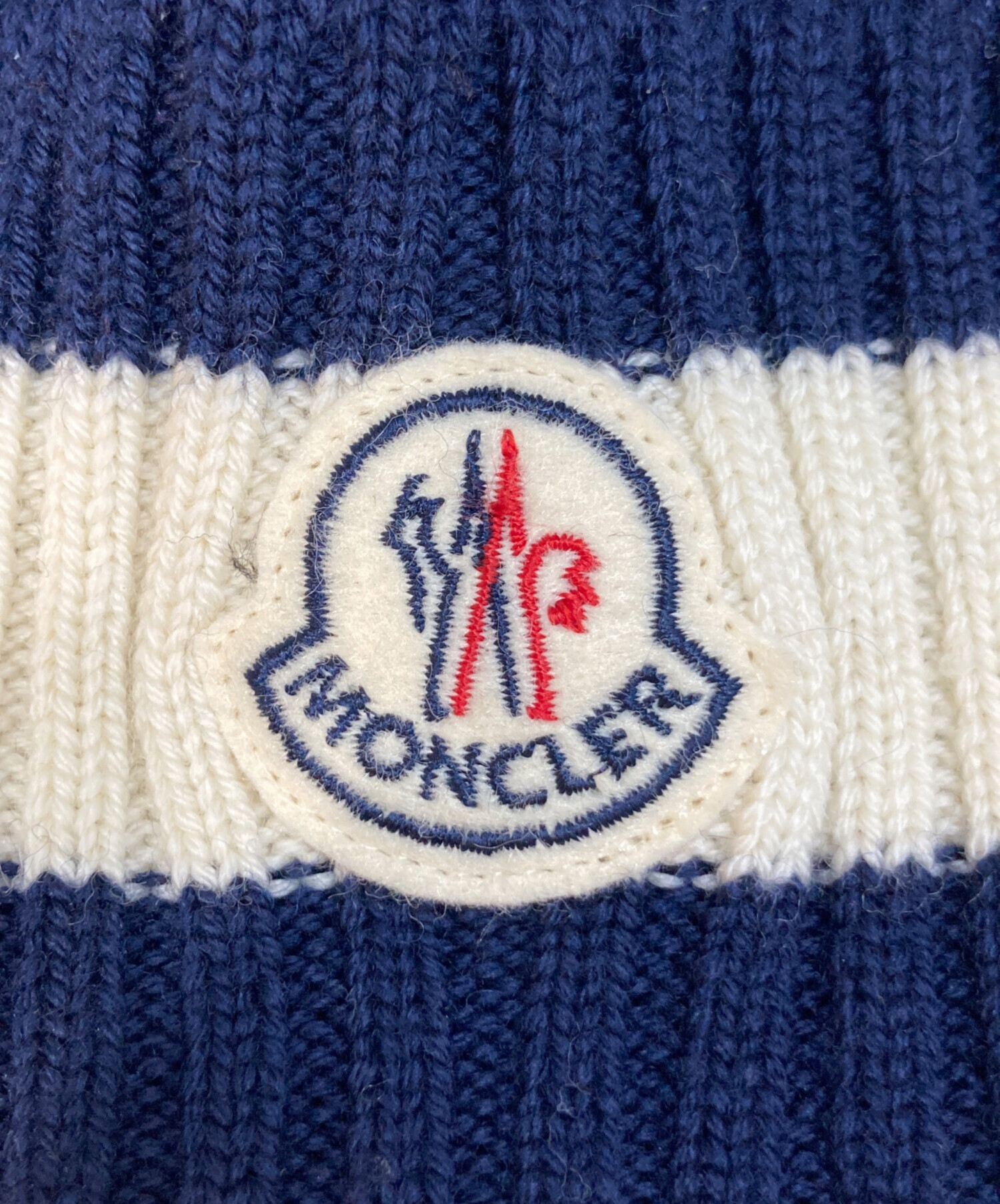 中古・古着通販】MONCLER (モンクレール) ニット帽 ネイビー｜ブランド