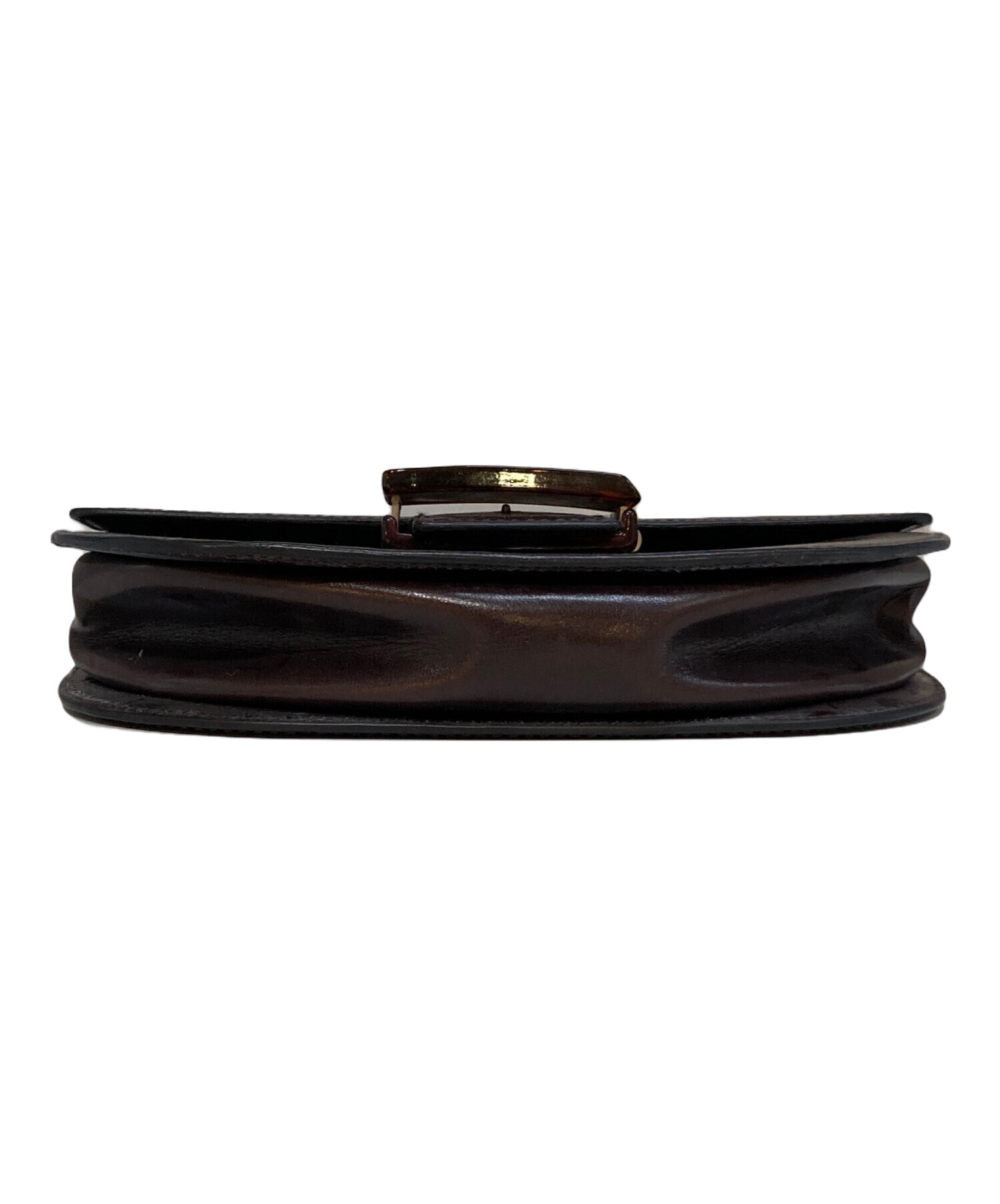 中古・古着通販】PRADA (プラダ) レザーショルダーバッグ ブラウン