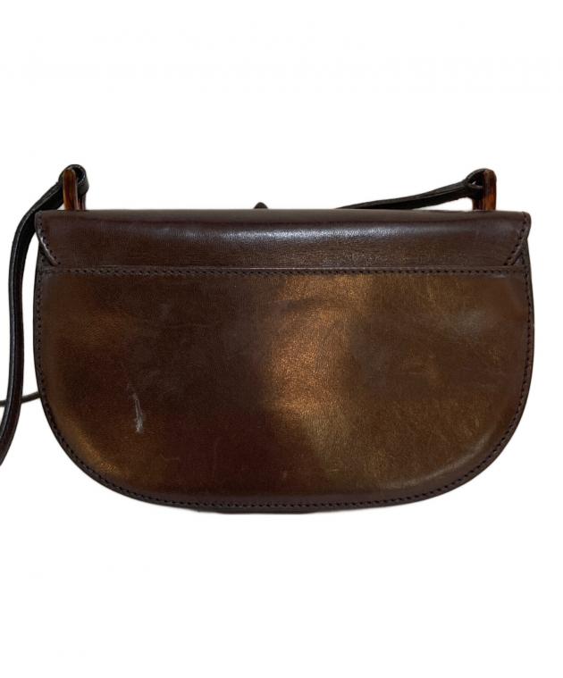 中古・古着通販】PRADA (プラダ) レザーショルダーバッグ ブラウン