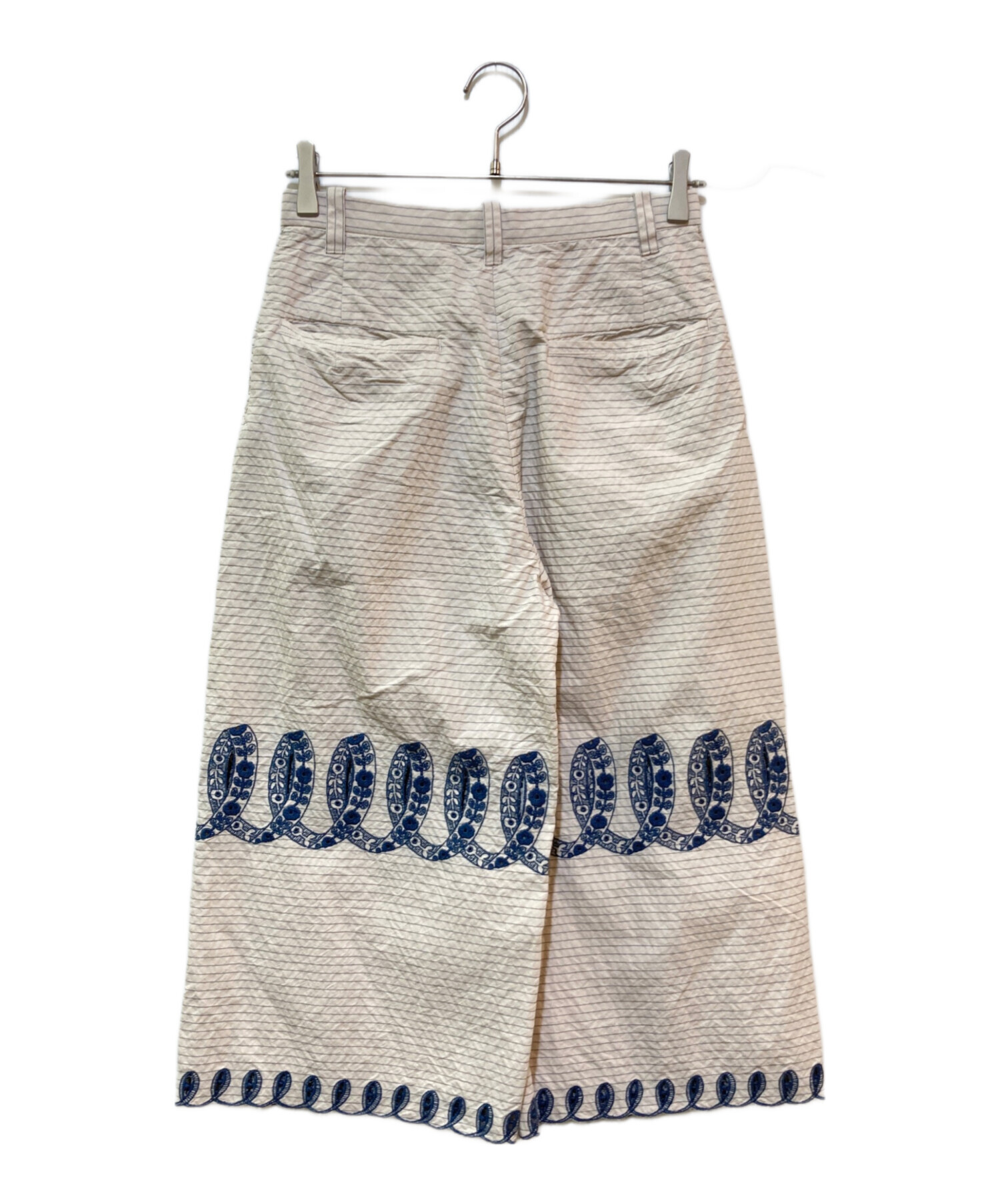 mina perhonen piha blouse 花刺繍 ミナペルホネン 36 中古・古着通販】mina perhonen (ミナ ペルホネン) ボーダーxフラワー