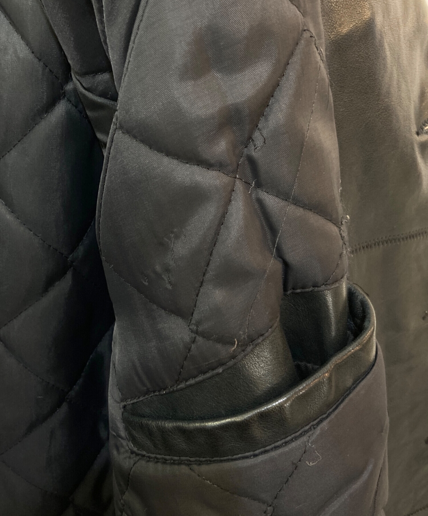中古・古着通販】Schott (ショット) 740N LEATHER PEA JACKET ブラック 