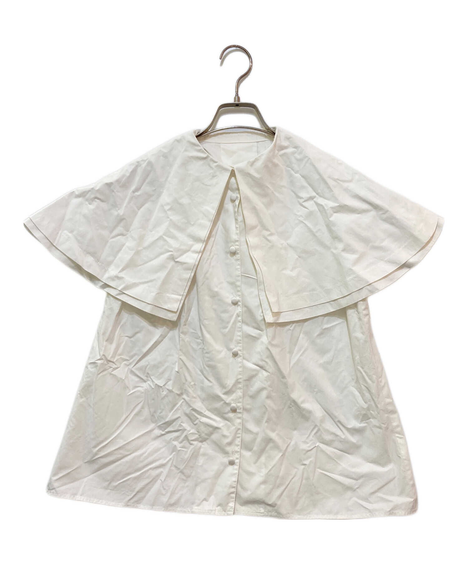 中古・古着通販】cygne (シーニュ) Niiina ケープブラウス ホワイト 
