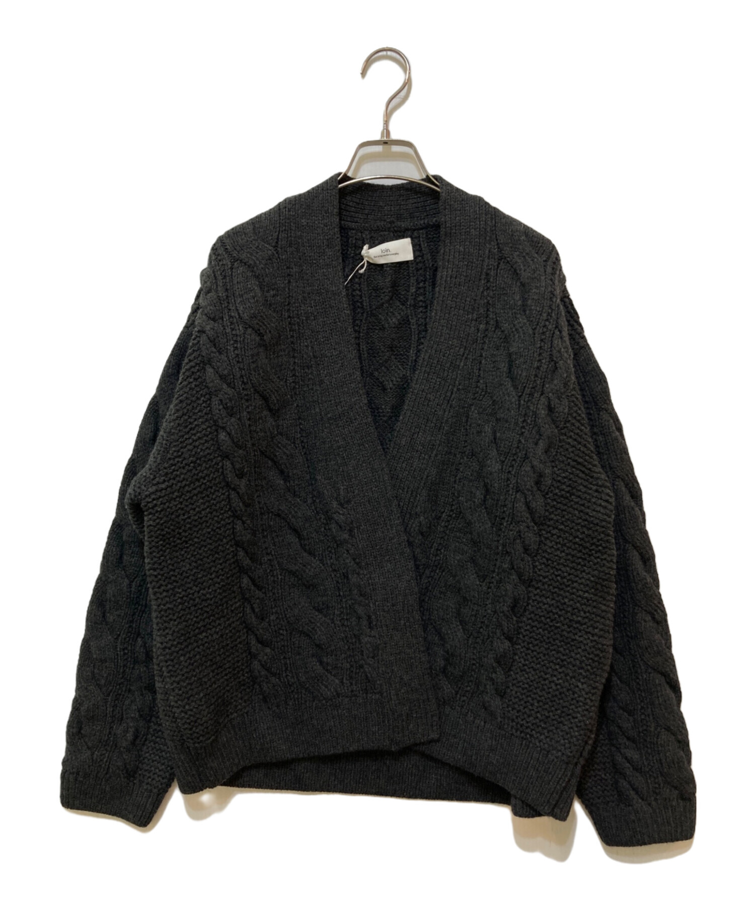 loin. ロワン カーディガン M グレー 【古着】【中古】【送料無料】 中古・古着通販】loin. (ロワン) ニットカーディガン グレー サイズ