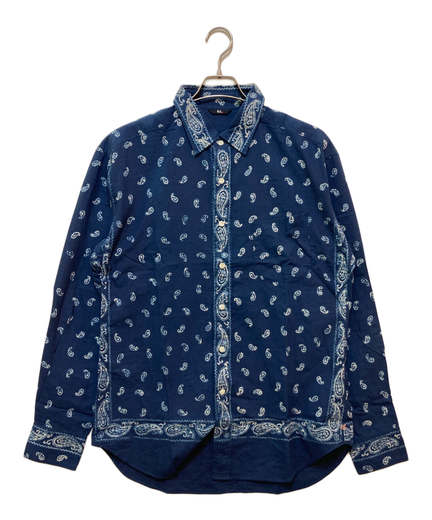 中古・古着通販】45rpm (45アールピーエム) ペイズリーインディゴ染め 
