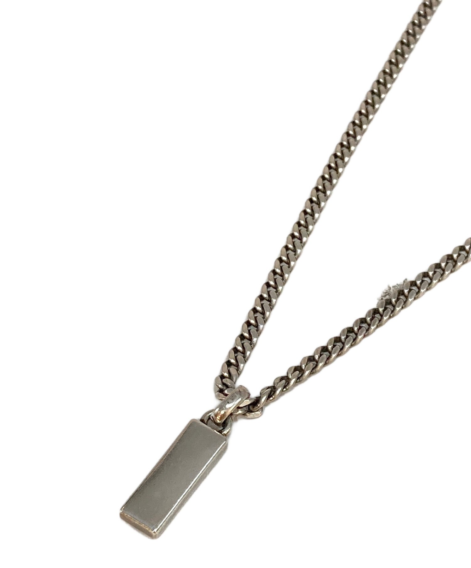 中古・古着通販】GUCCI (グッチ) エナメル ロゴプレート シルバー 
