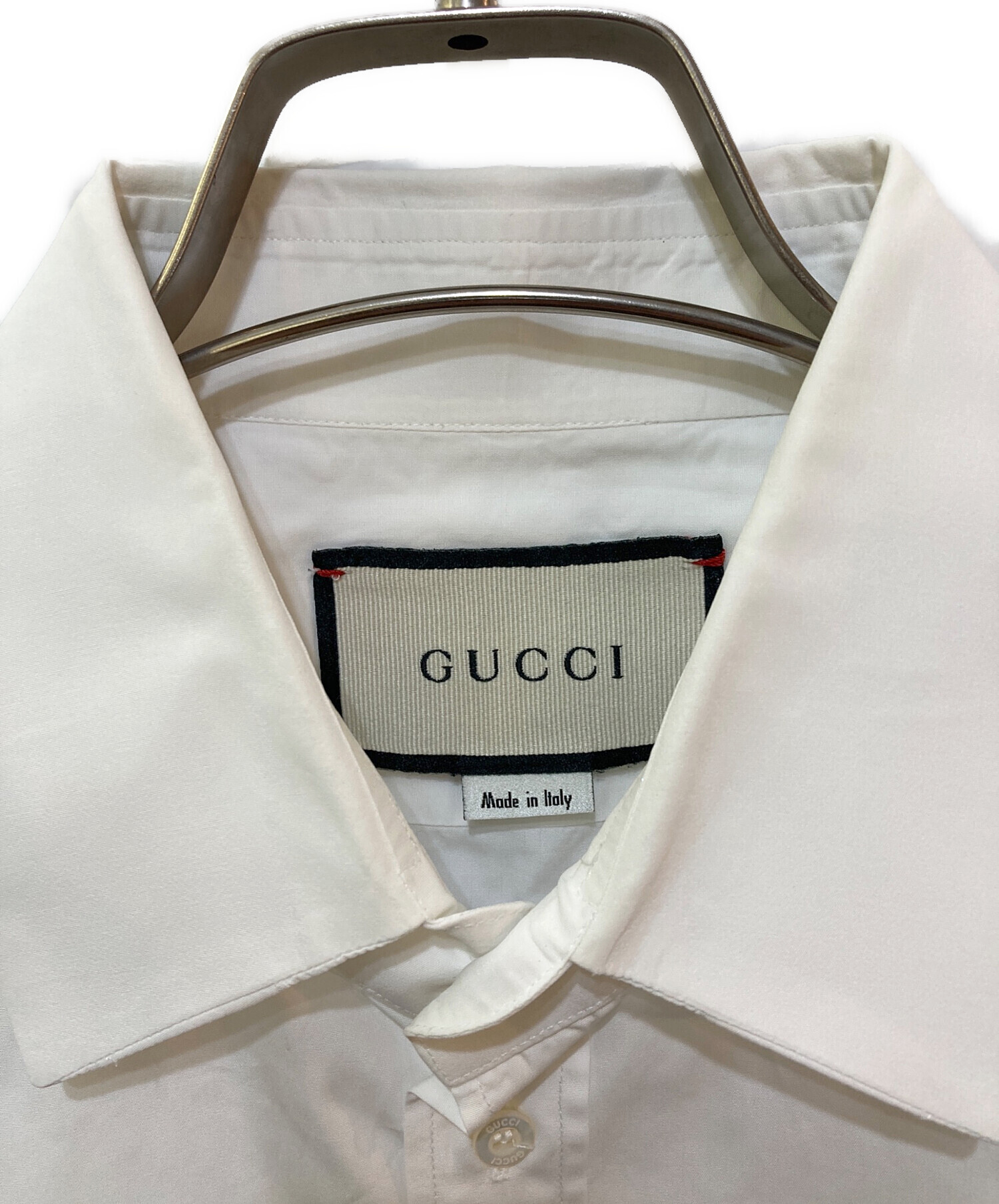 中古・古着通販】GUCCI (グッチ) レギュラーカラーシャツ ホワイト