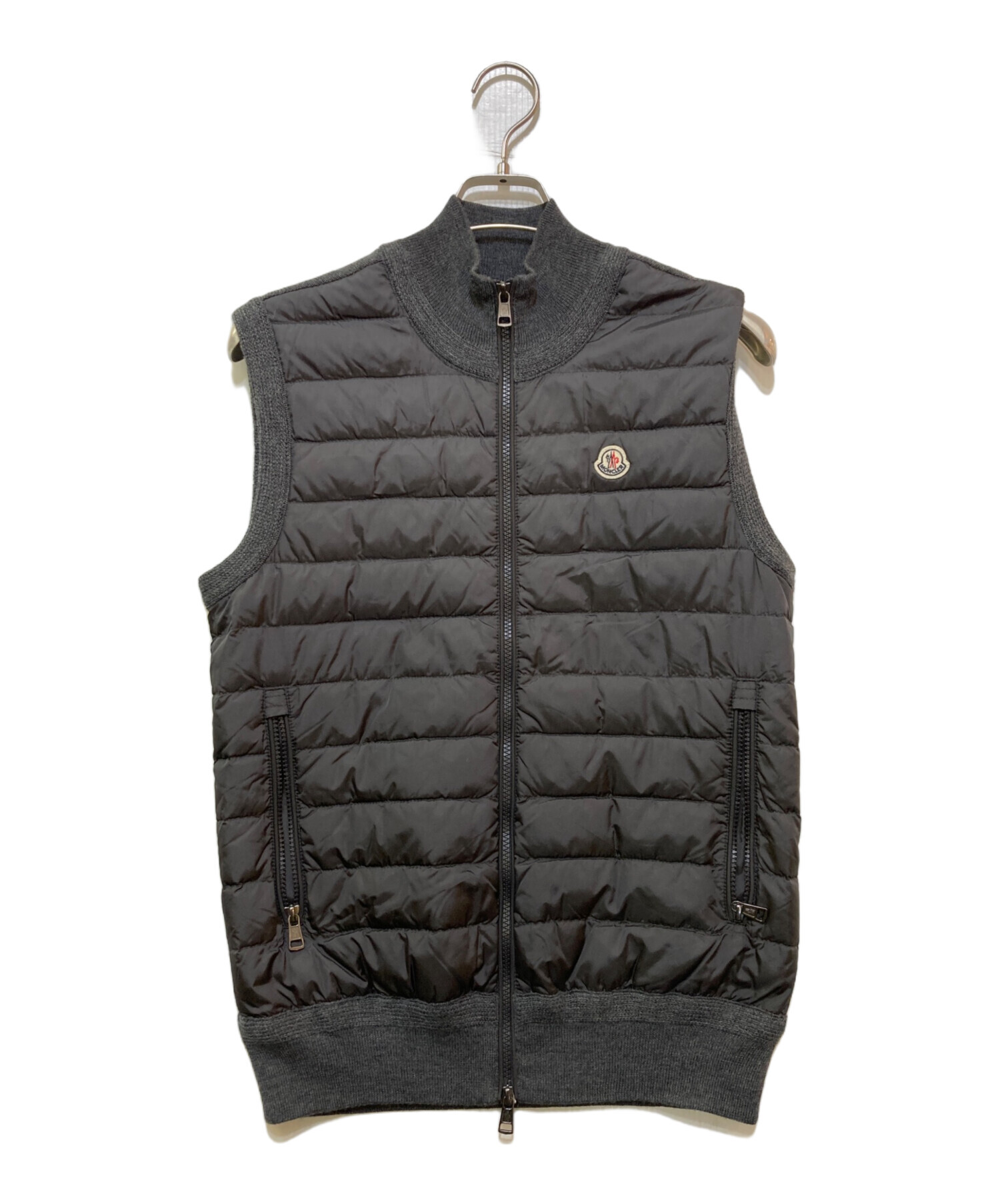 MONCLER グレー ダウンベスト L 中古・古着通販】MONCLER (モンクレール) ダウンベスト