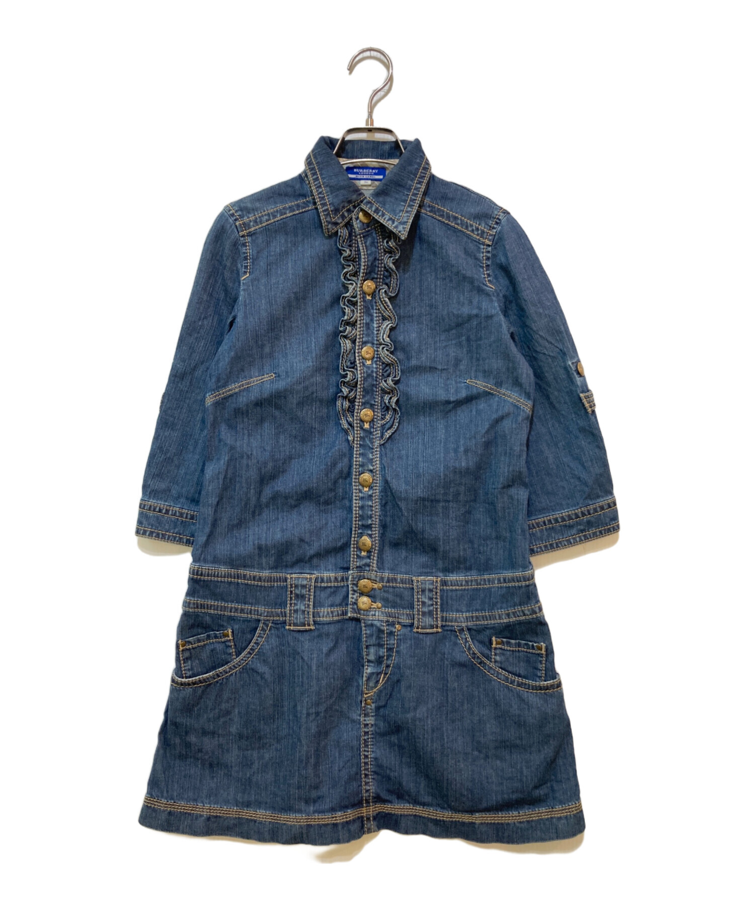 ㉑ 新品 バーバリーブルーレーベル ブラウス 36 バーバリーブルー