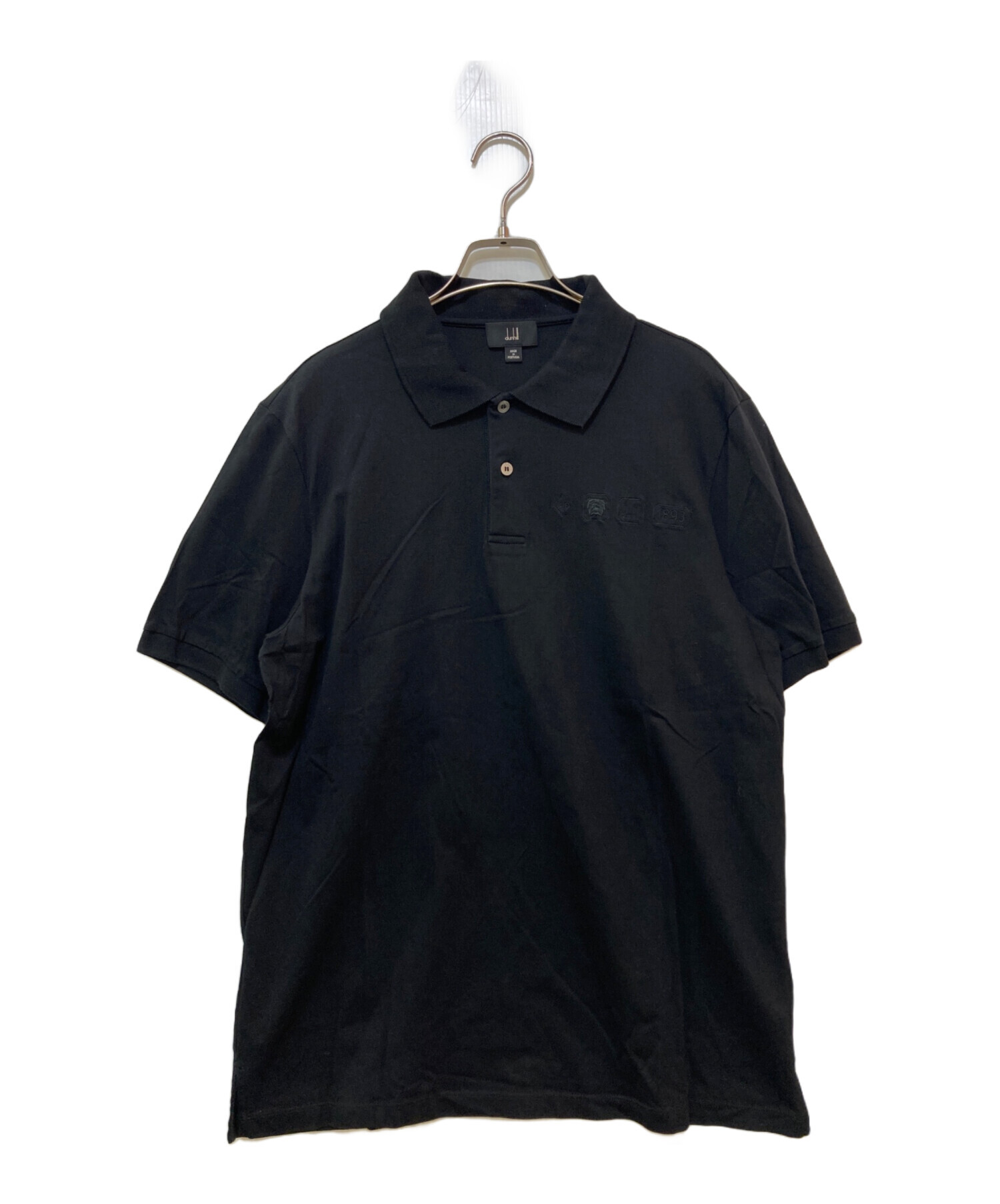 新品 未使用 M ダンヒル 鹿の子 ポロシャツ ブラック 黒 中古・古着通販】dunhill (ダンヒル) 鹿の子ポロシャツ ブラック
