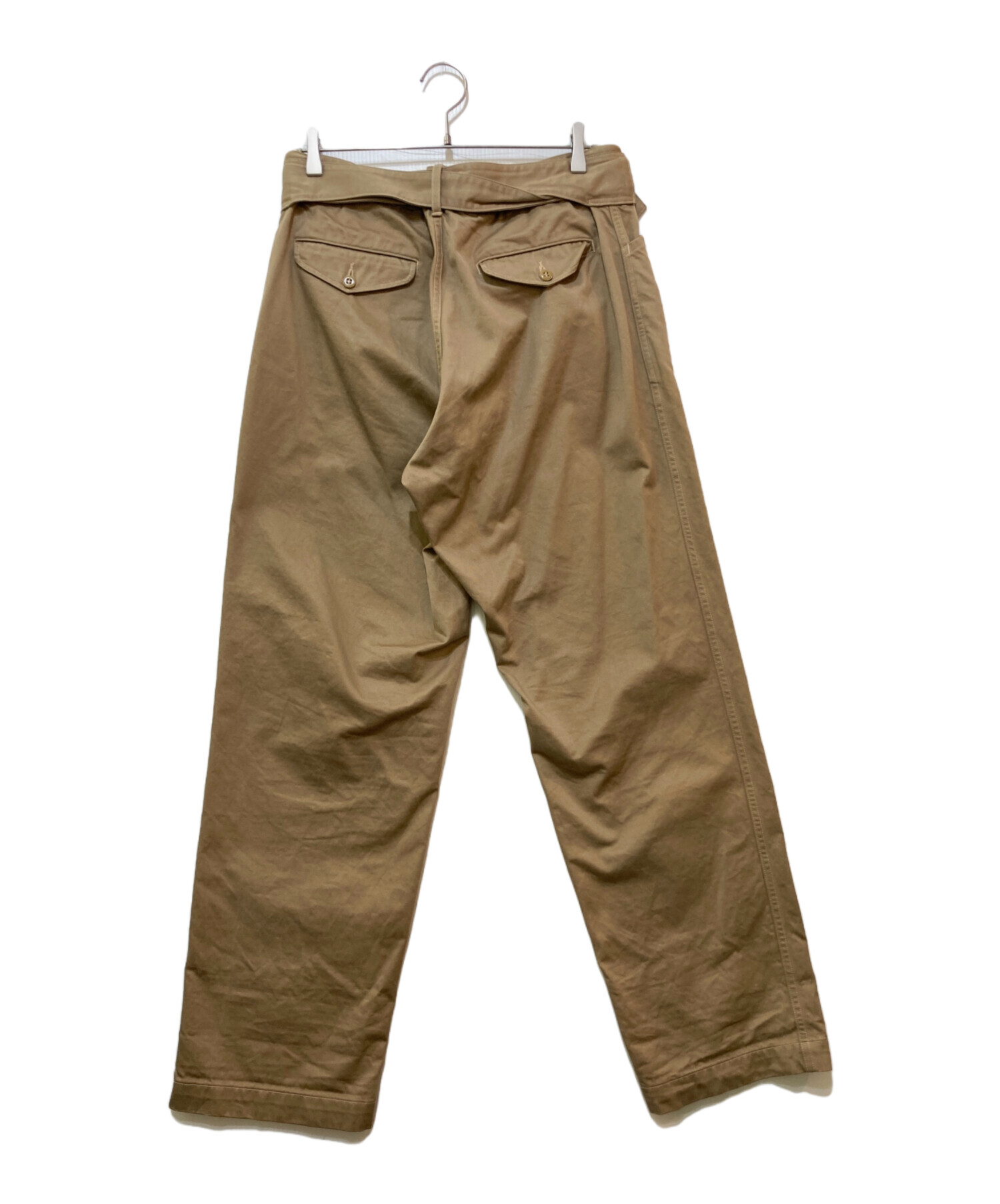 パンツ COMOLI BELTED CHINO PANTS size1 中古・古着通販】COMOLI (コモリ) BELTED CHINO PANTS 15S-03004