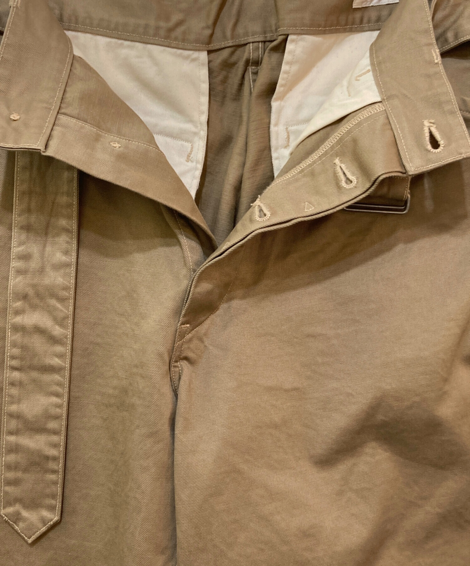 中古・古着通販】COMOLI (コモリ) BELTED CHINO PANTS 15S-03004