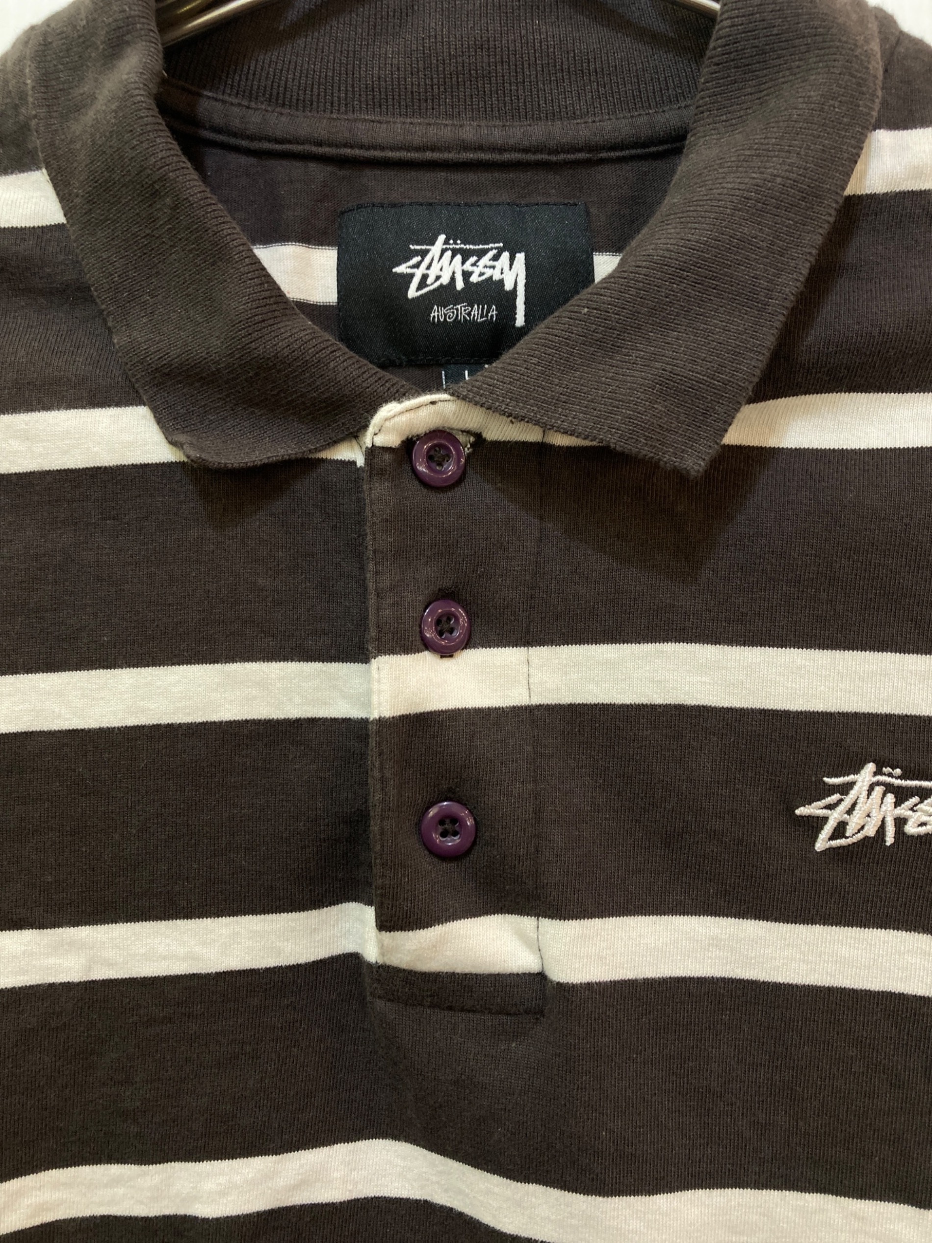 中古・古着通販】stussy (ステューシー) ポロシャツ グレー サイズ:L