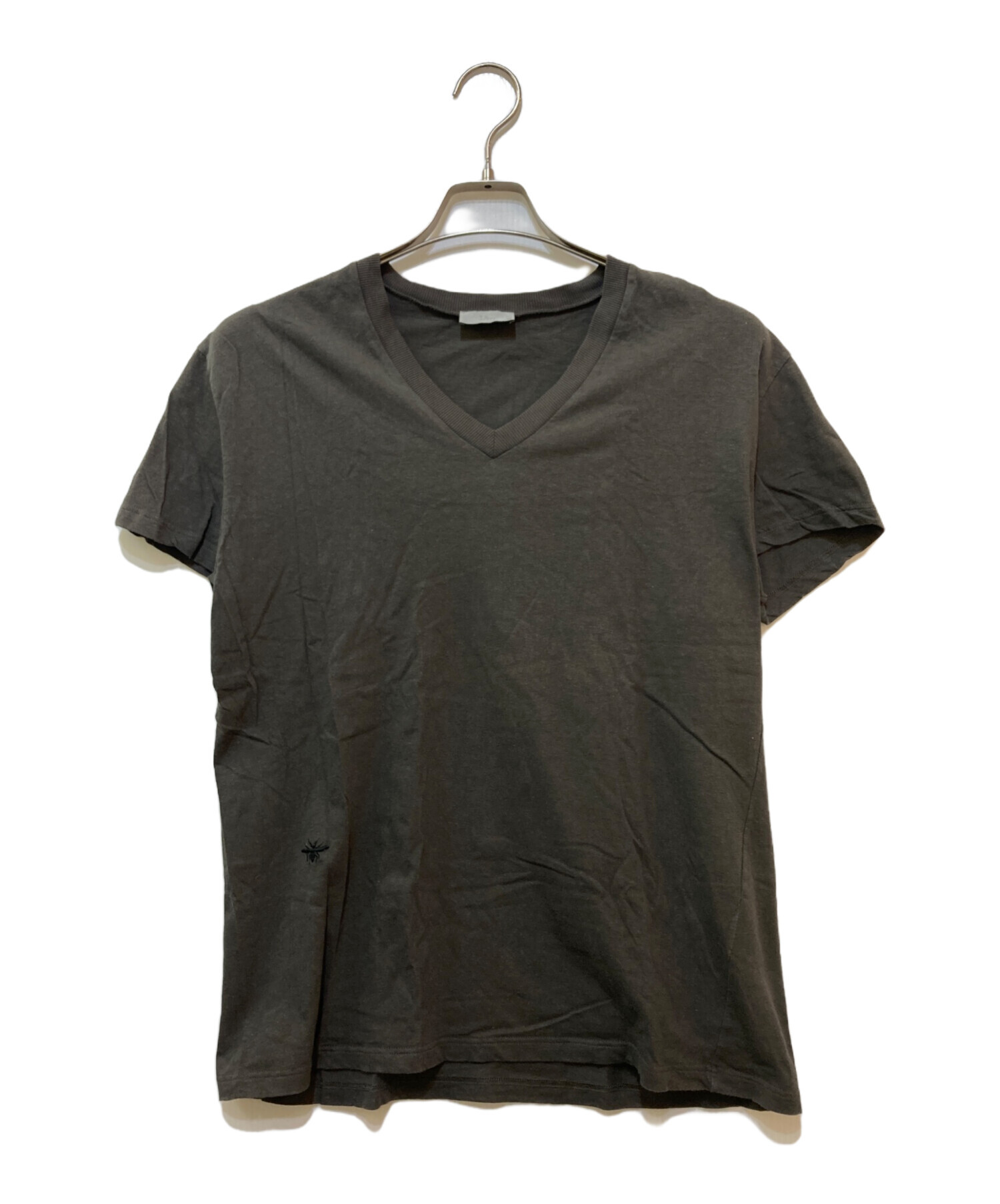 中古・古着通販】DIOR HOMME (ディオール オム) BEE刺繍VネックTシャツ 