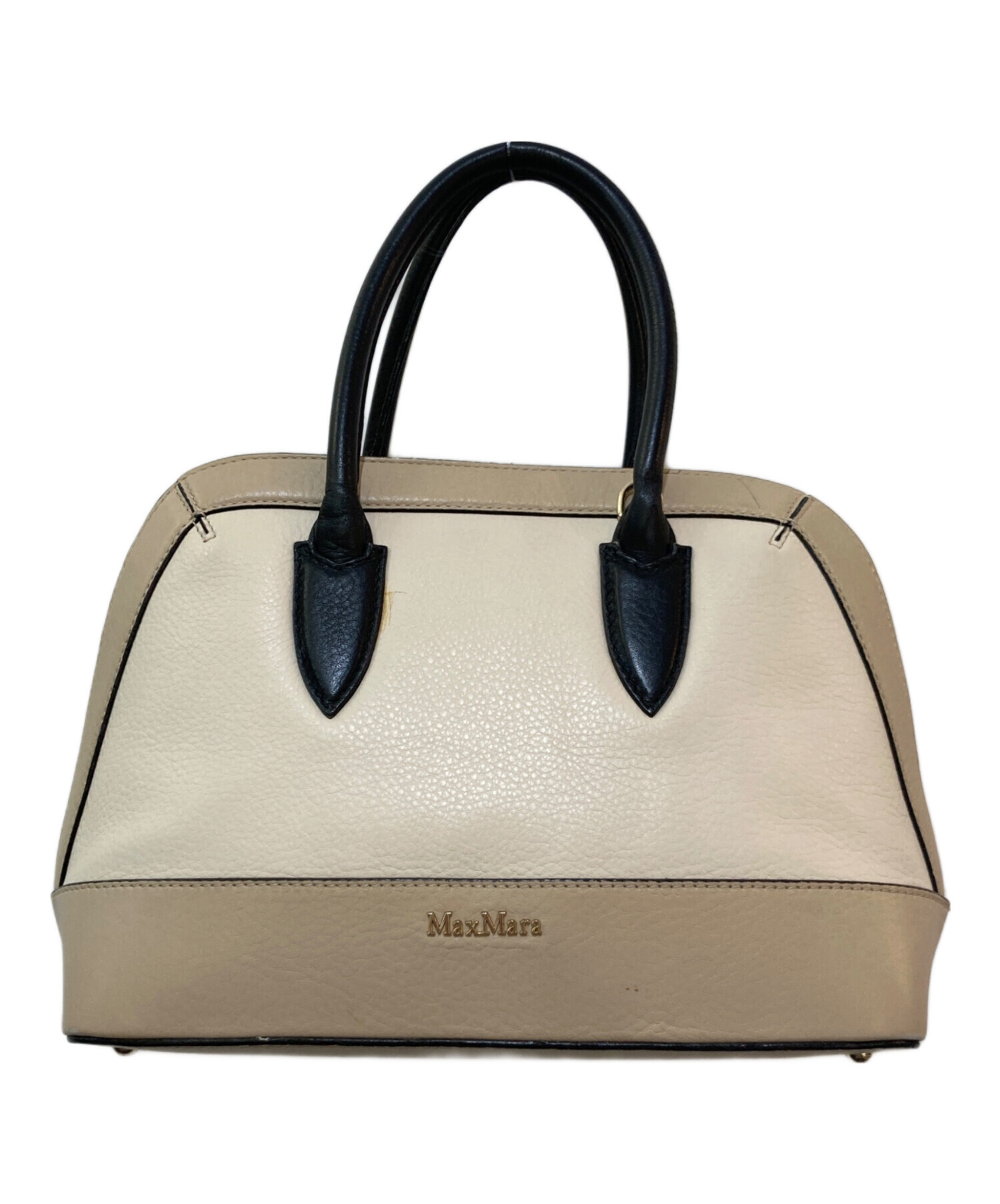 中古・古着通販】MaxMara (マックスマーラ) バイカラーレザートート 