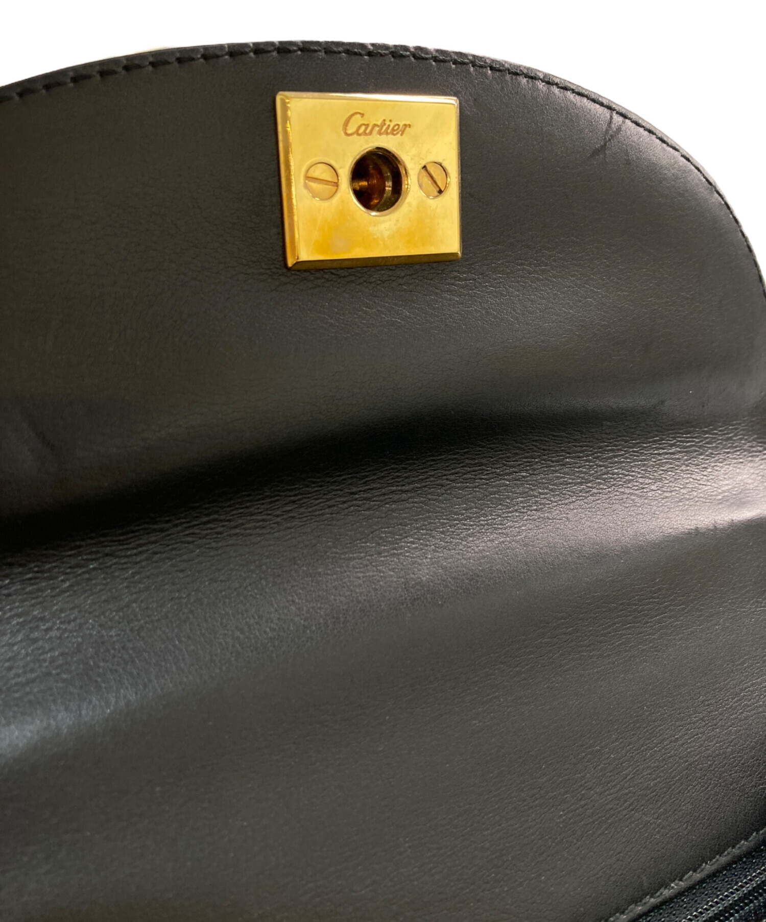 Cartier カルティエ　ショルダーバッグ　パンテール　金具　フラップ CARTIER カルティエ パンテール フラップ 金金具 クラッチバッグ