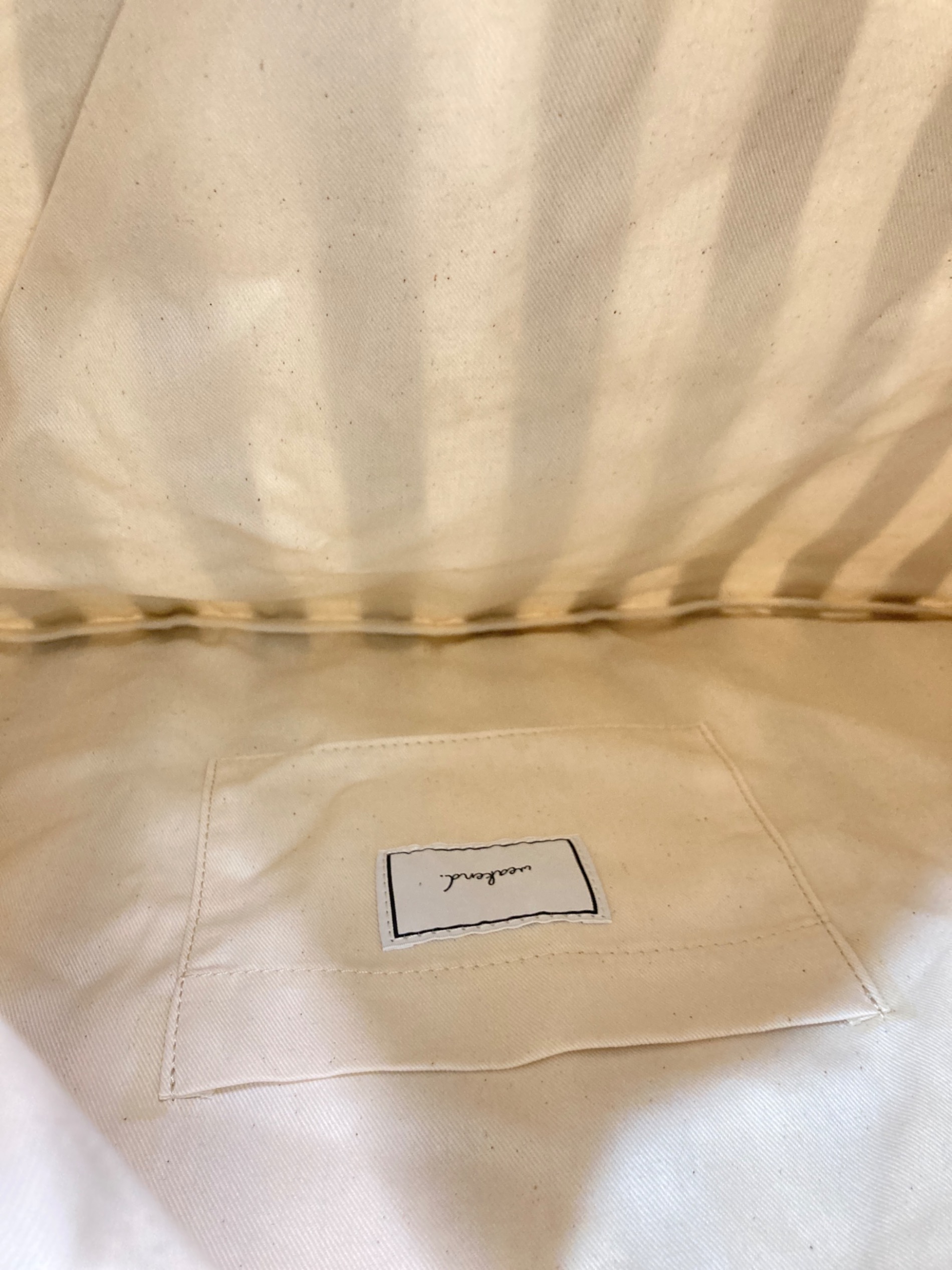 中古・古着通販】weakend (ウィークエンド) ストライプリボンバッグ