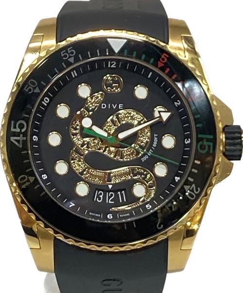 【極美品】グッチ GUCCI ダイブ DIVE 136.2 スネーク 中古・古着通販】GUCCI (グッチ) DIVE スネークウォッチ 136.2